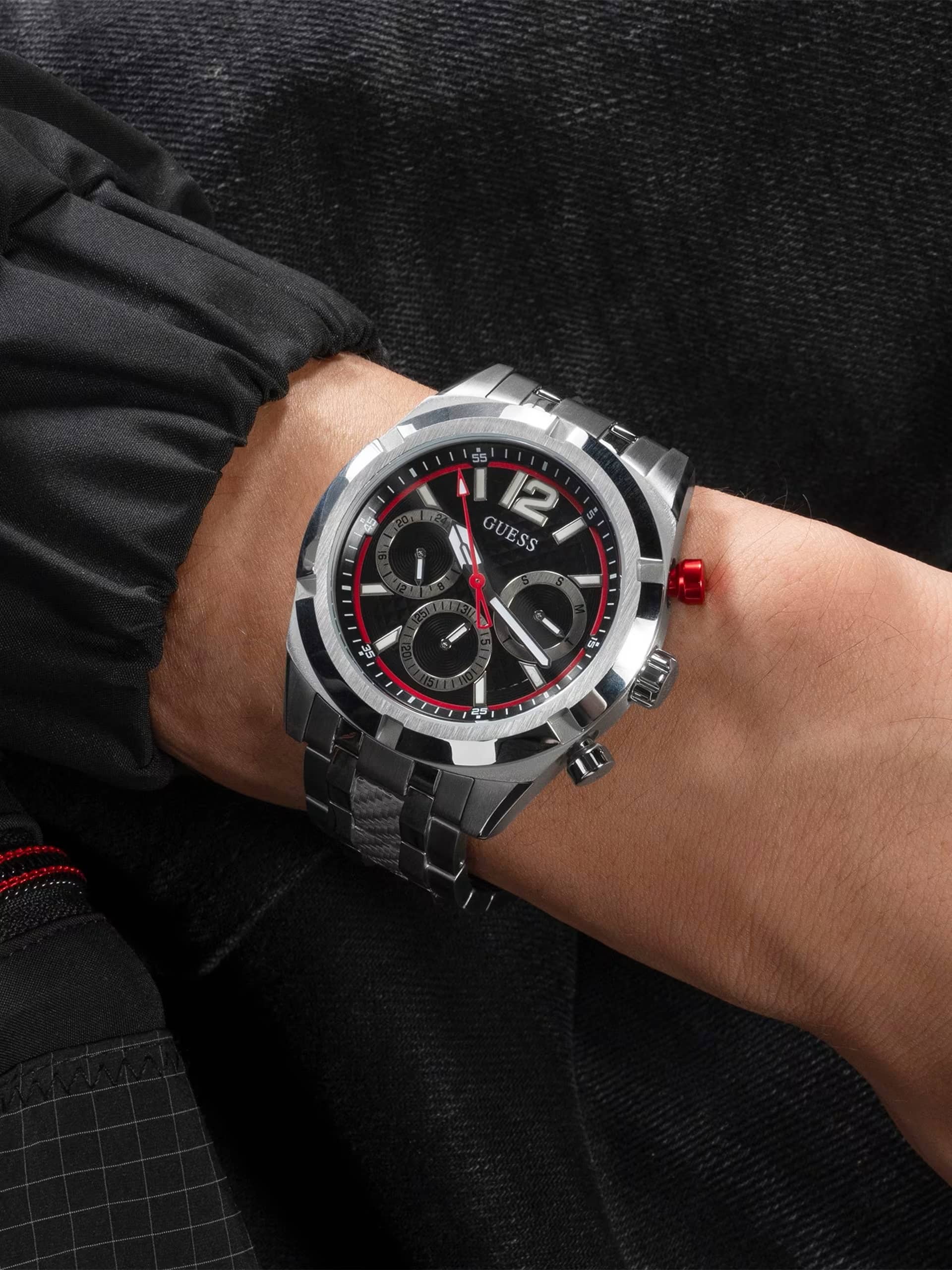 Đồng hồ đeo tay nam Guess Mens Silver Tone Multi-function Watch GW0714G1 2