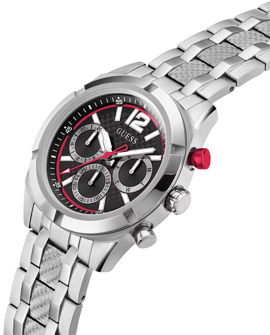 Đồng hồ đeo tay nam Guess Mens Silver Tone Multi-function Watch GW0714G1 8
