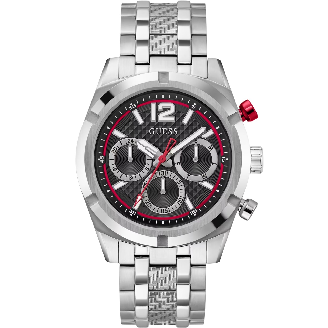 Đồng hồ đeo tay nam Guess Mens Silver Tone Multi-function Watch GW0714G1 9