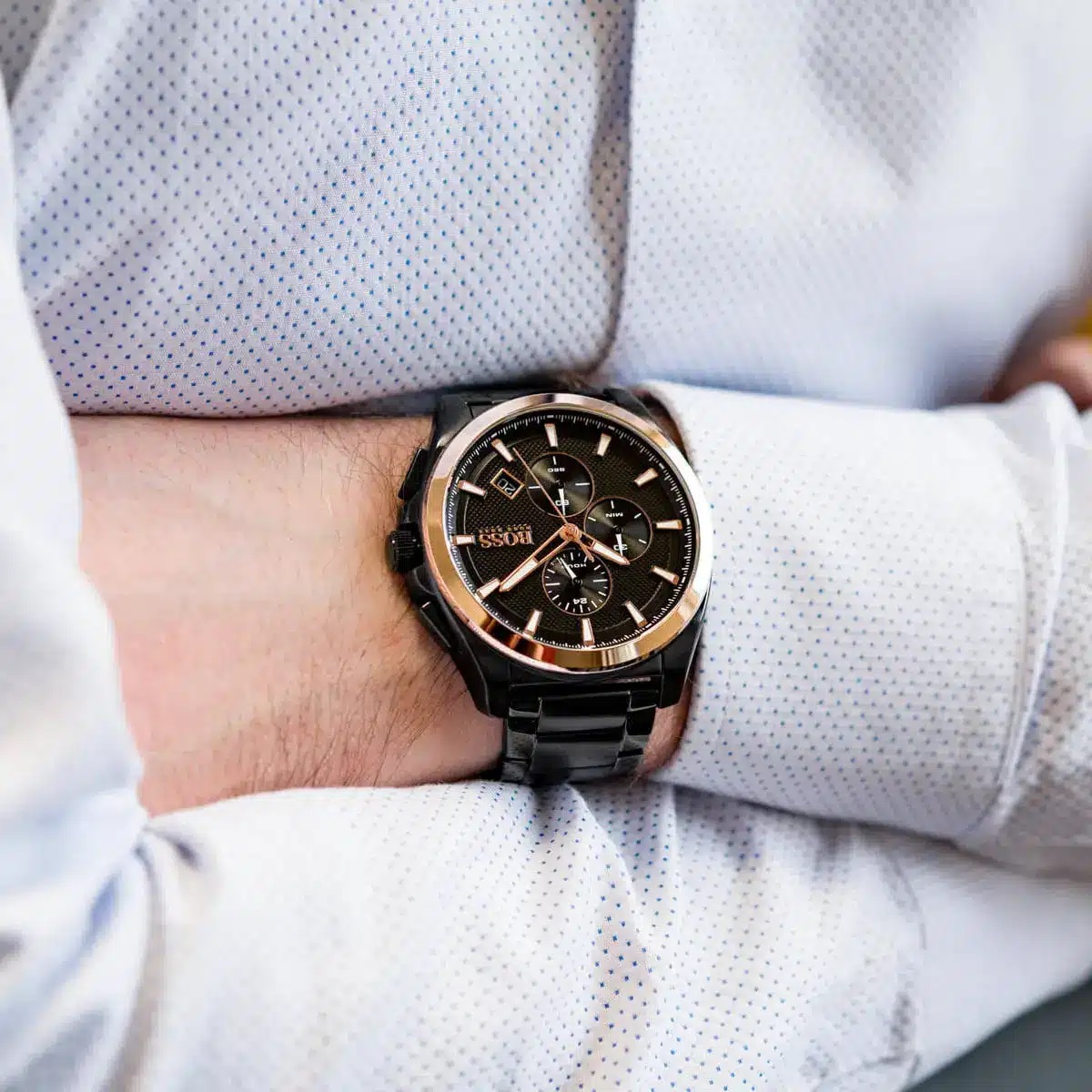 ĐỒNG HỒ ĐEO TAY NAM HUGO BOSS GRANDMASTER BLACK DIAL WATCH HB1513885 4