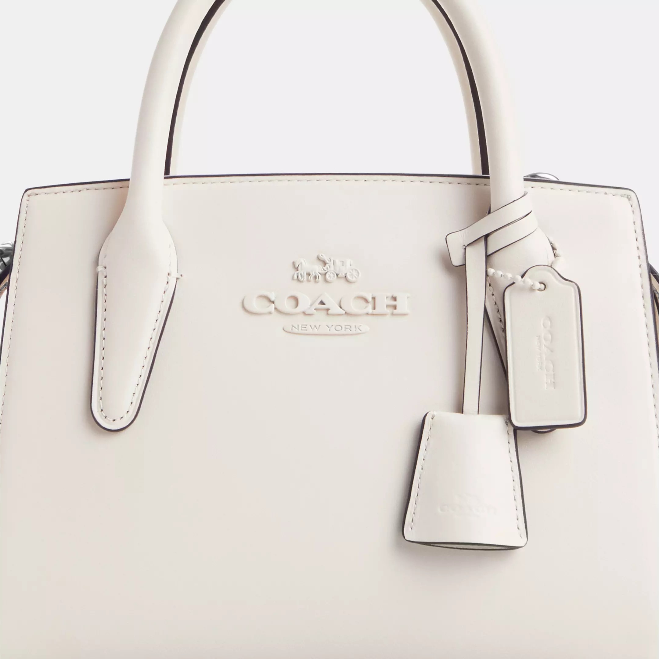 TÚI ĐEO CHÉO NỮ COACH ANDREA CARRYALL BAG SILVER CHALK CP081 2