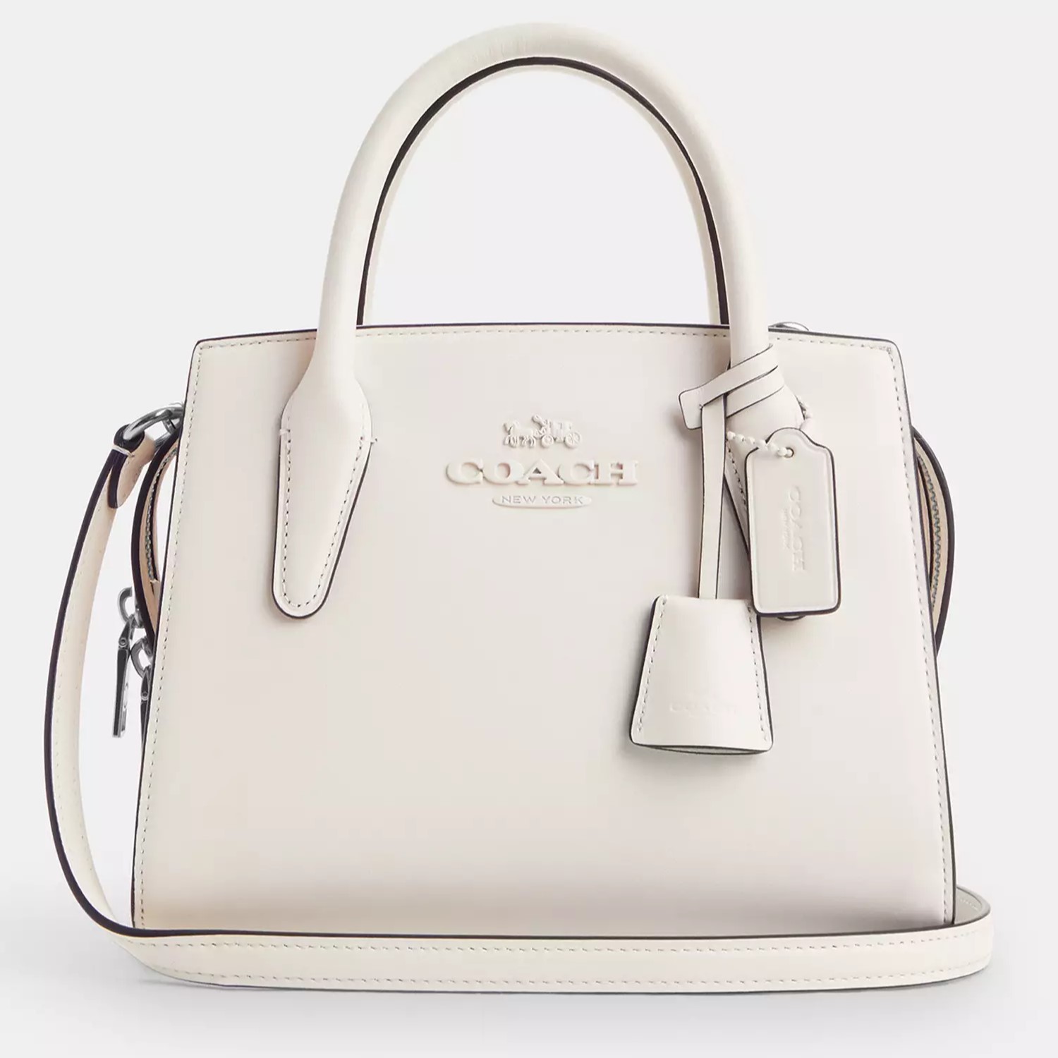 TÚI ĐEO CHÉO NỮ COACH ANDREA CARRYALL BAG SILVER CHALK CP081 4