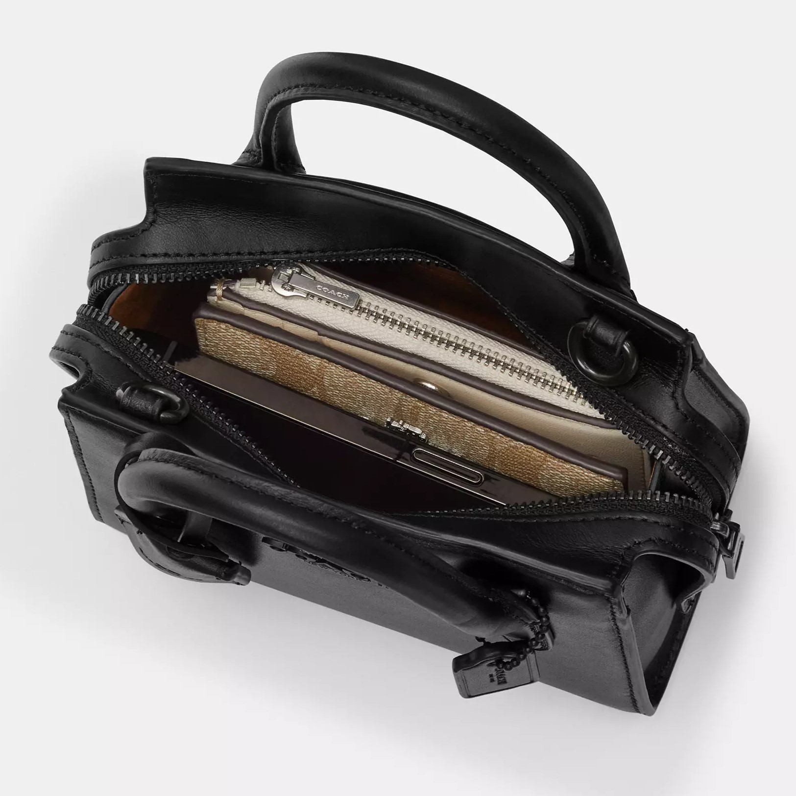 TÚI ĐEO CHÉO NỮ COACH ANDREA CARRYALL BAG SILVER CHALK CP081 8