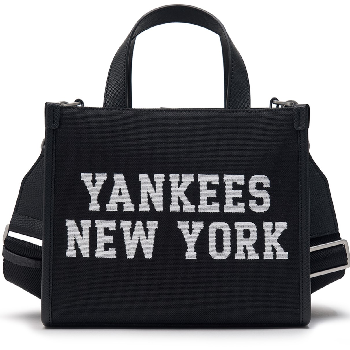 TÚI XÁCH NỮ TOTE MLB JACQUARD VARSITY NEW YORK YANKEES 3AORS024N-50BKS MÀU ĐEN 9