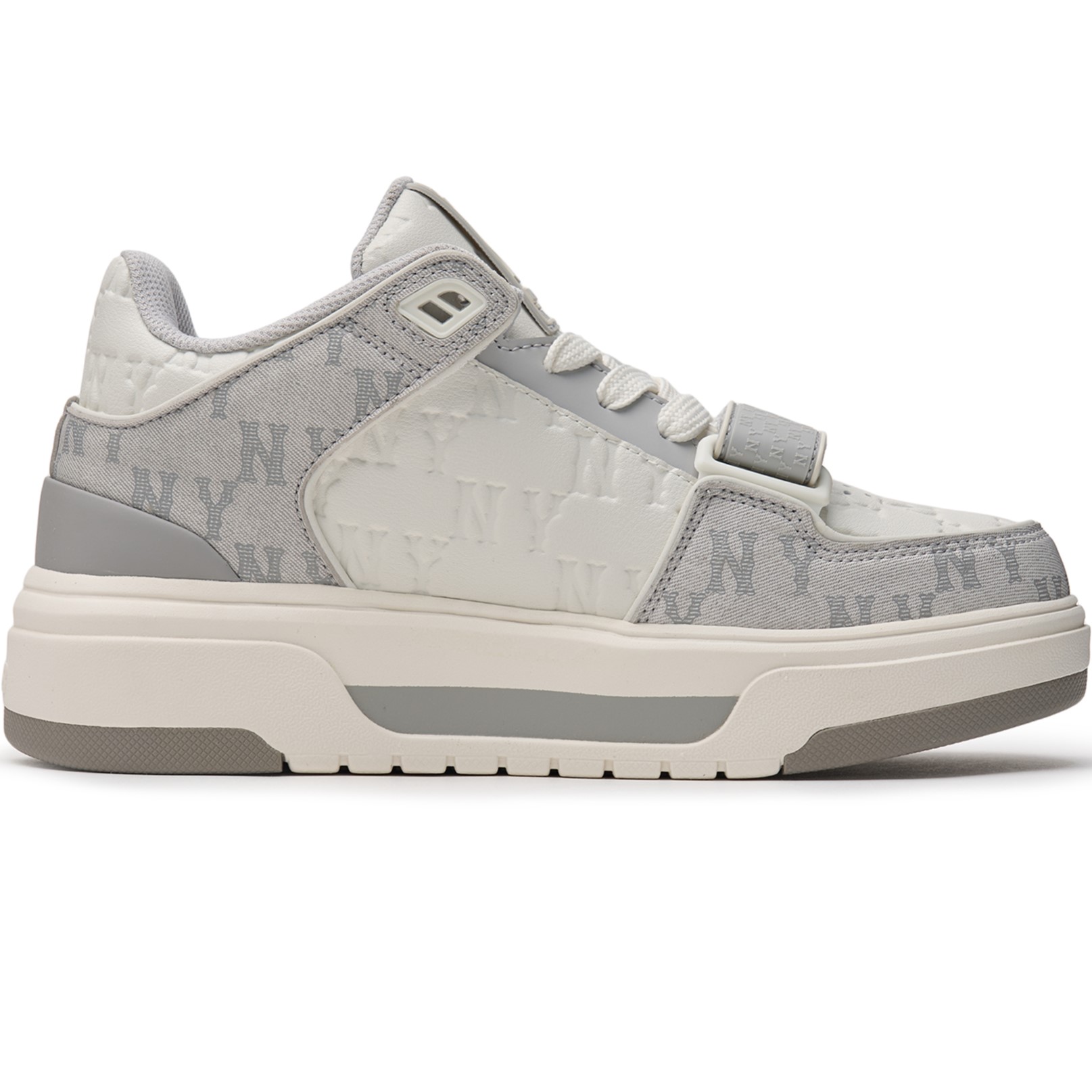 GIÀY SNEAKERS MLB NY CHUNKY LINER MID CLASSIC MONOGRAM NEW YORK YANKEES GRAY 3ASXCMM4N-50GRS 4