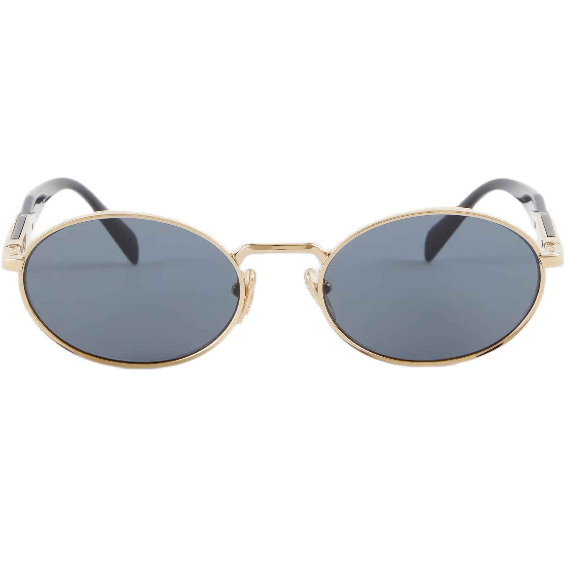 Mắt kính unisex Prada Oval-frame acetate and gold-tone sunglasses Graphite Lenses SPR65Z 9