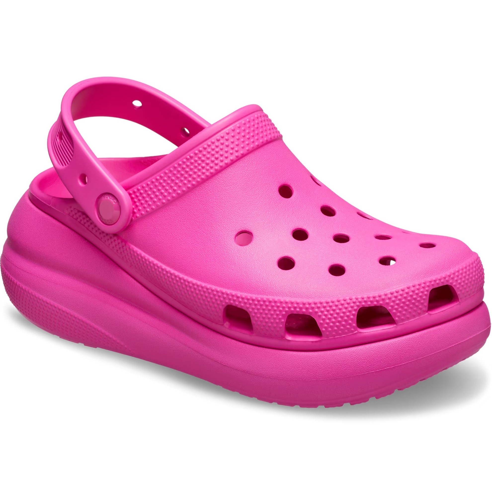 Dép đế cao màu hồng Crocs Classic Crush Shimmer Clog Women Sandal Juice 5