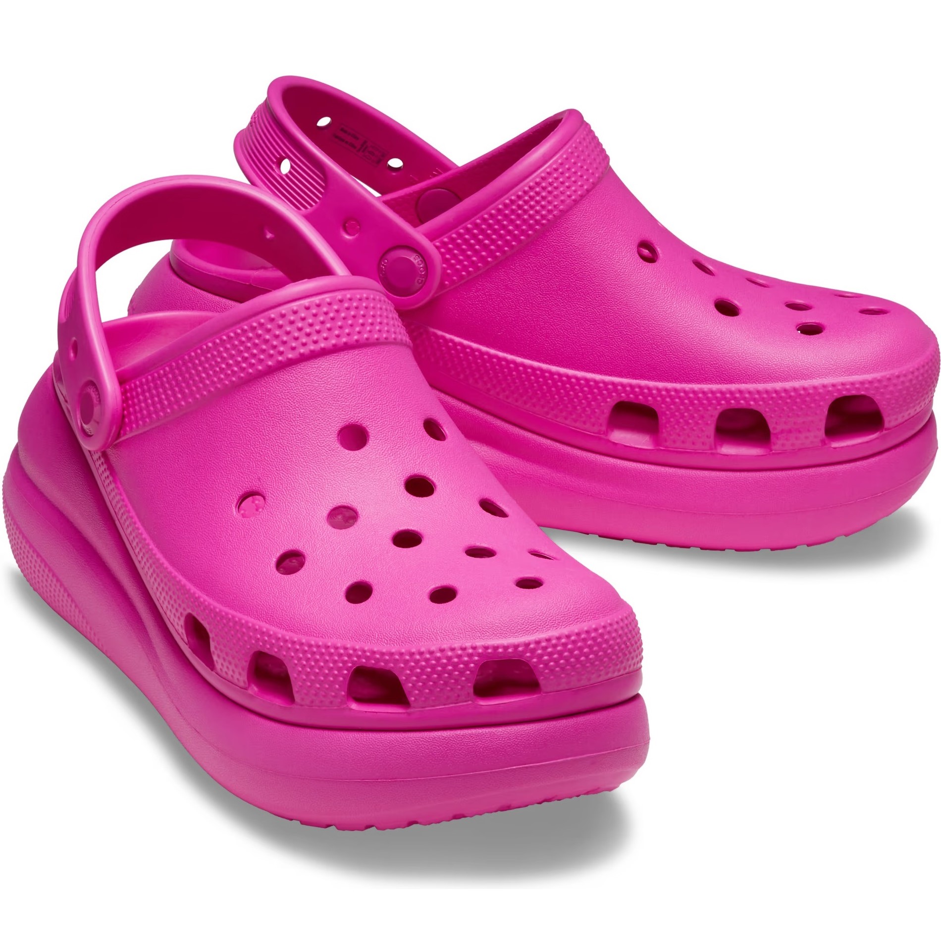 Dép đế cao màu hồng Crocs Classic Crush Shimmer Clog Women Sandal Juice 6