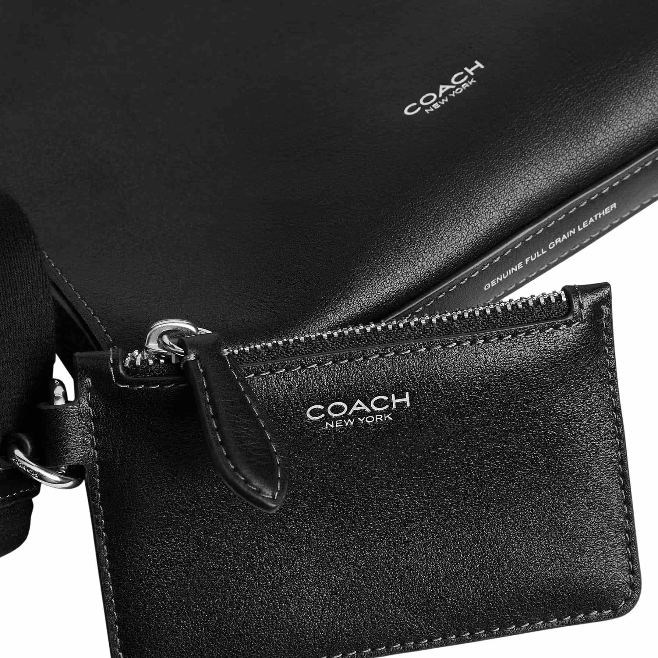 Túi nam đen Coach Harrison Crossbody Bag Black CFT70 1