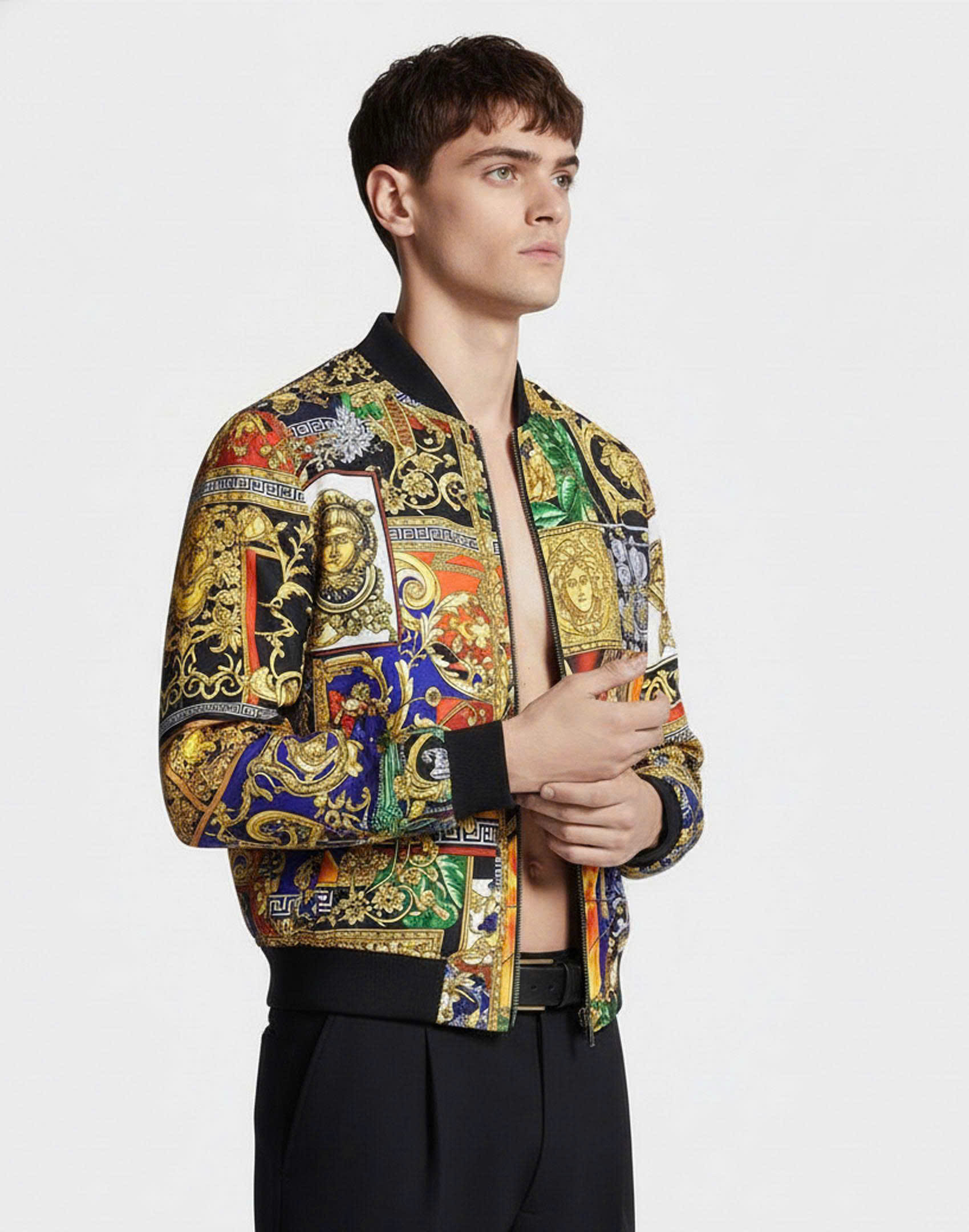 Áo khoác Bomber 3 Lớp trần bông Versace 1