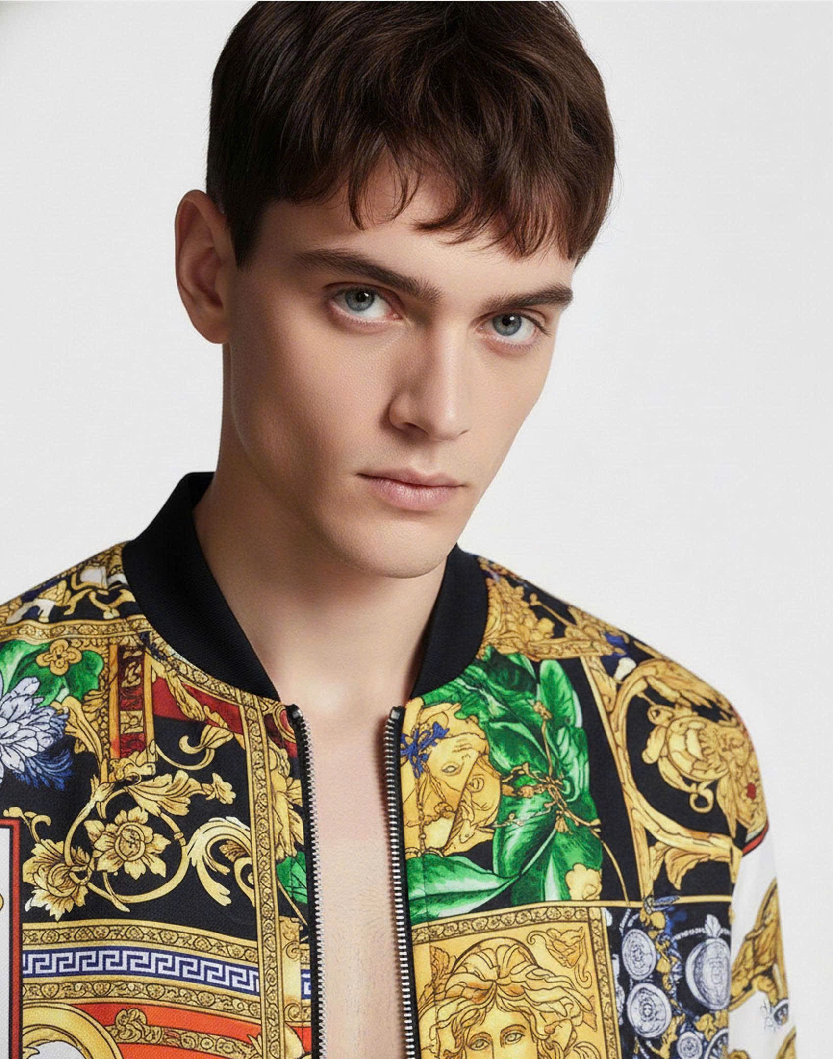 Áo khoác Bomber 3 Lớp trần bông Versace 5