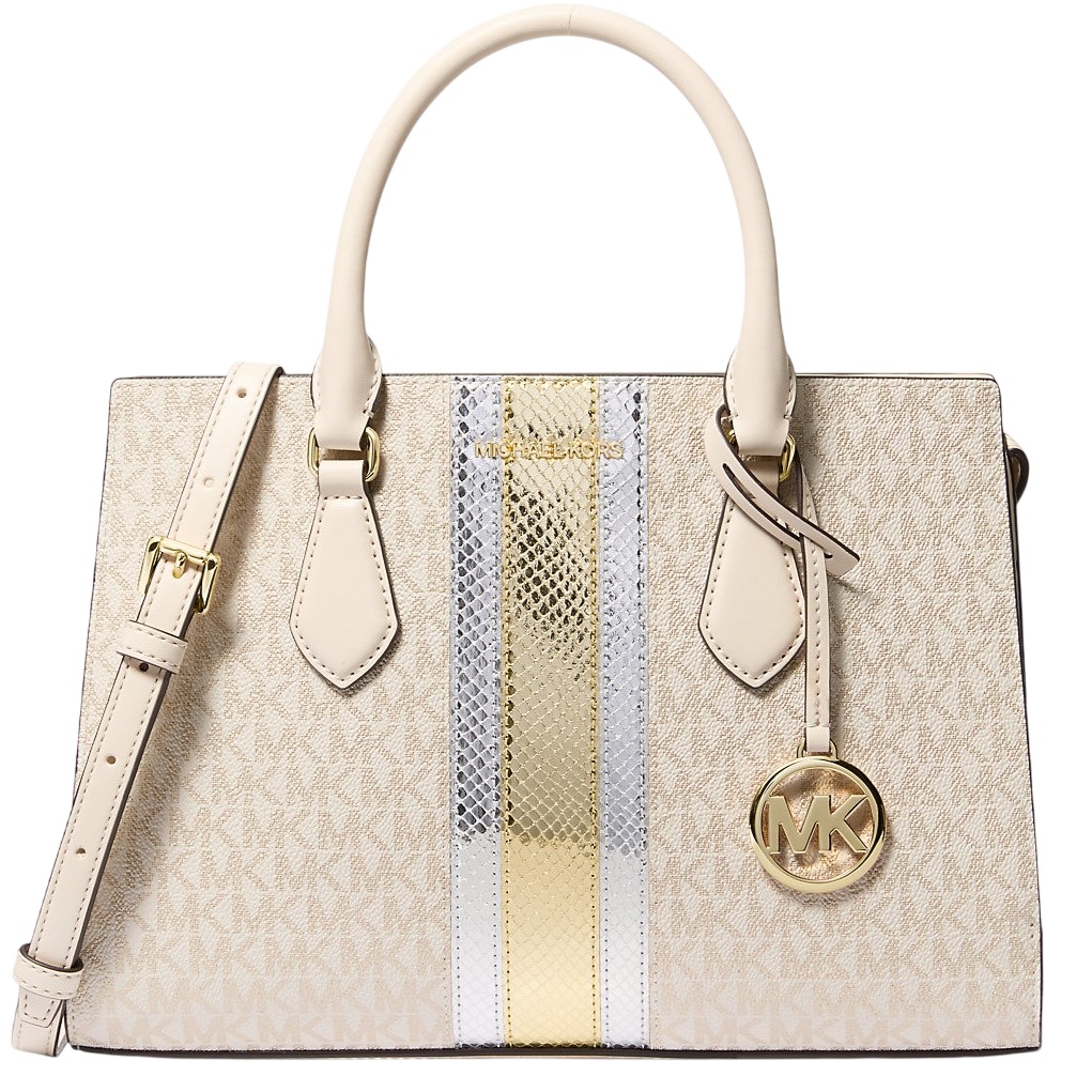 Túi đeo chéo MK nữ Michael Kors Sheila Medium Signature Logo and Metallic Satchel 35F4G6HS3V 3