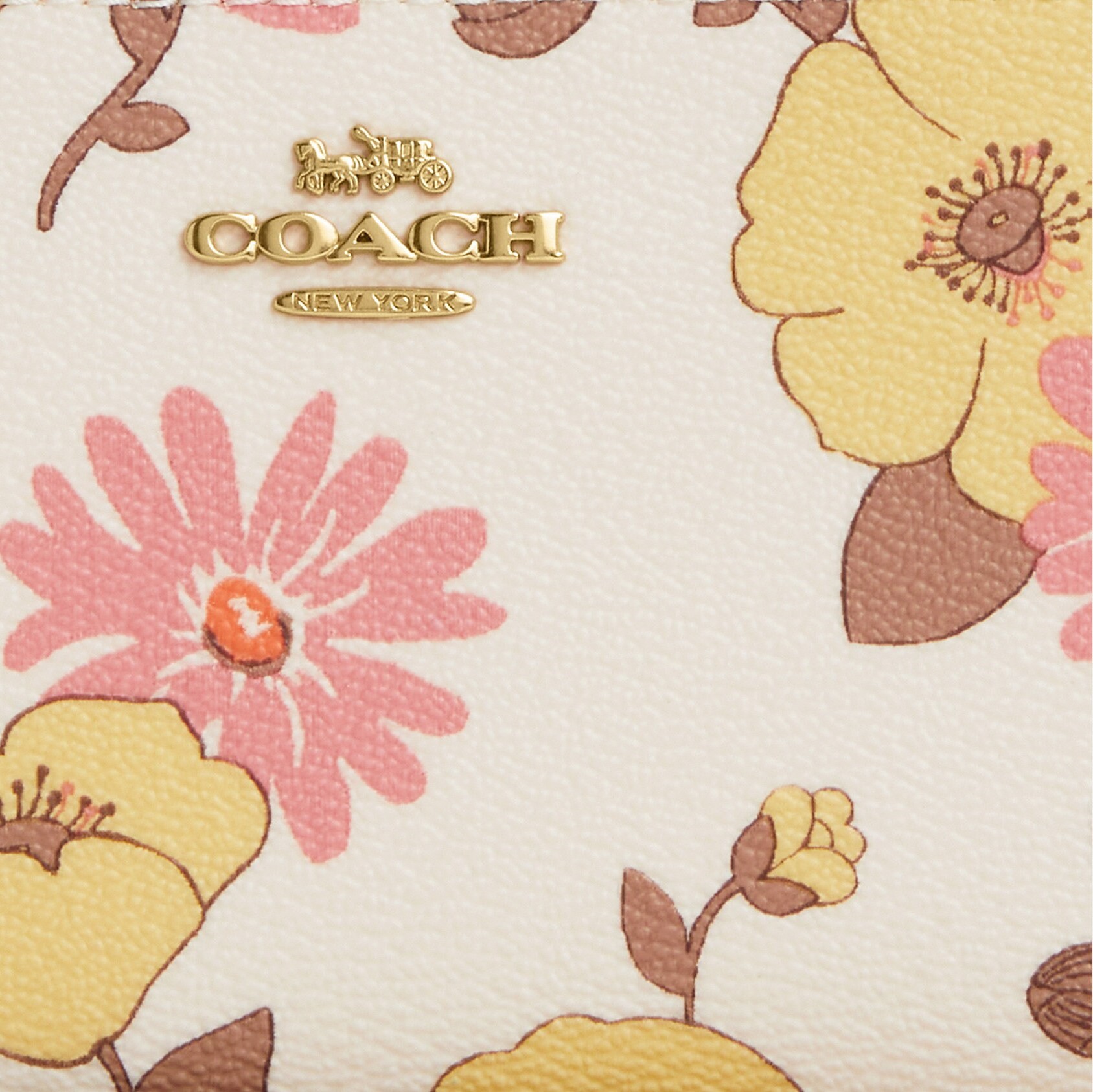 VÍ DÀI HOA COACH LONG ZIP AROUND WALLET WITH FLORAL CLUSTER PRINT CI798 2