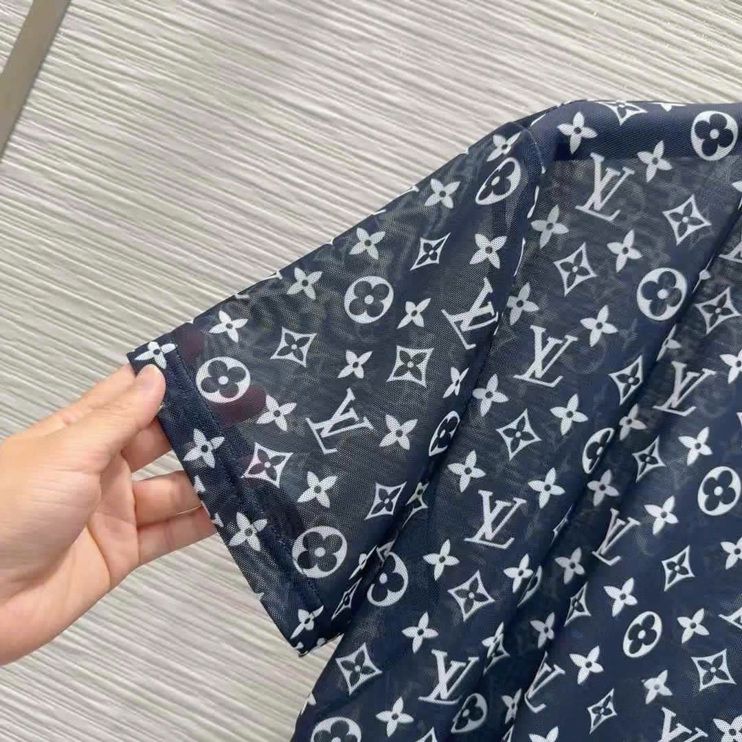 Combo bộ áo thun quần lụa dài xanh dương LV 3