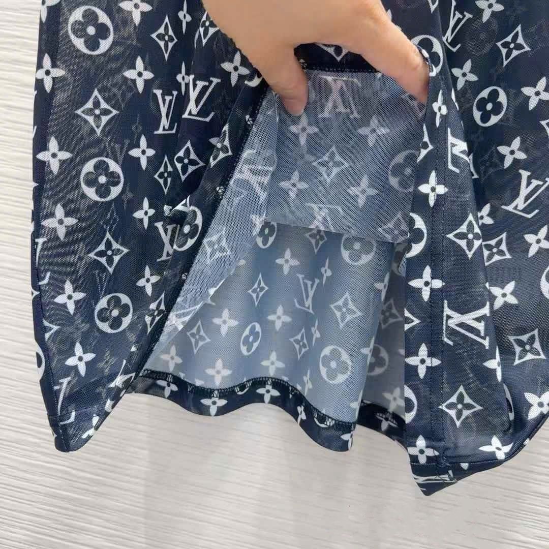 Combo bộ áo thun quần lụa dài xanh dương LV 16