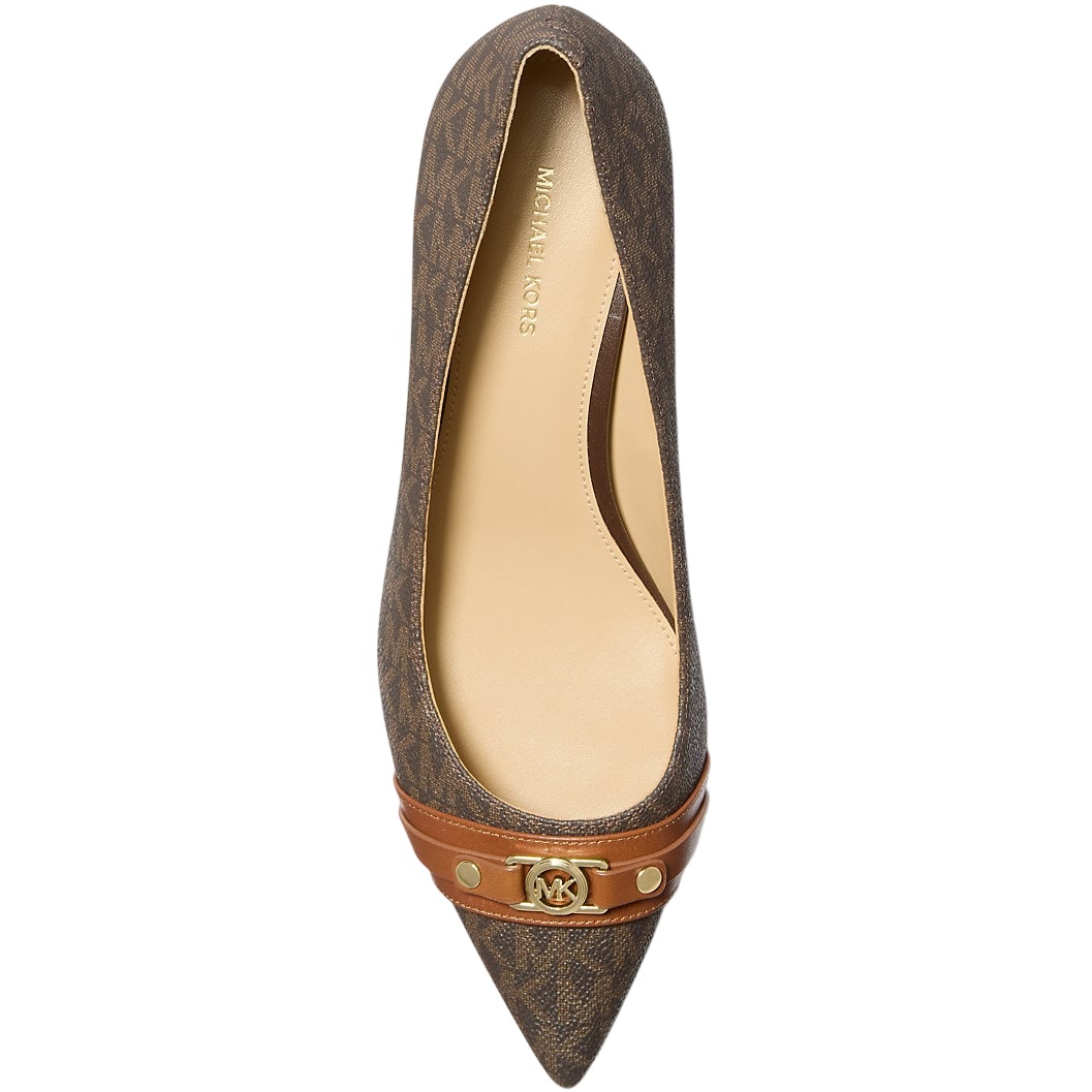 Giày cao gót MK Michael Kors Mandy Flex Signature Logo Pump Brown 40T5MAMP1B 1