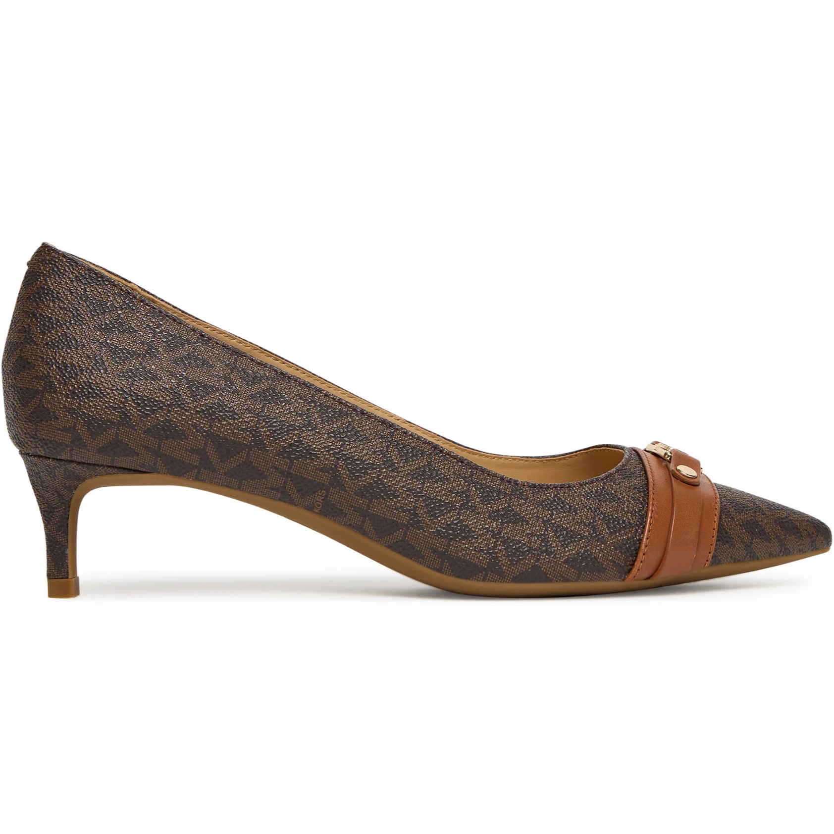 Giày cao gót MK Michael Kors Mandy Flex Signature Logo Pump Brown 40T5MAMP1B 4