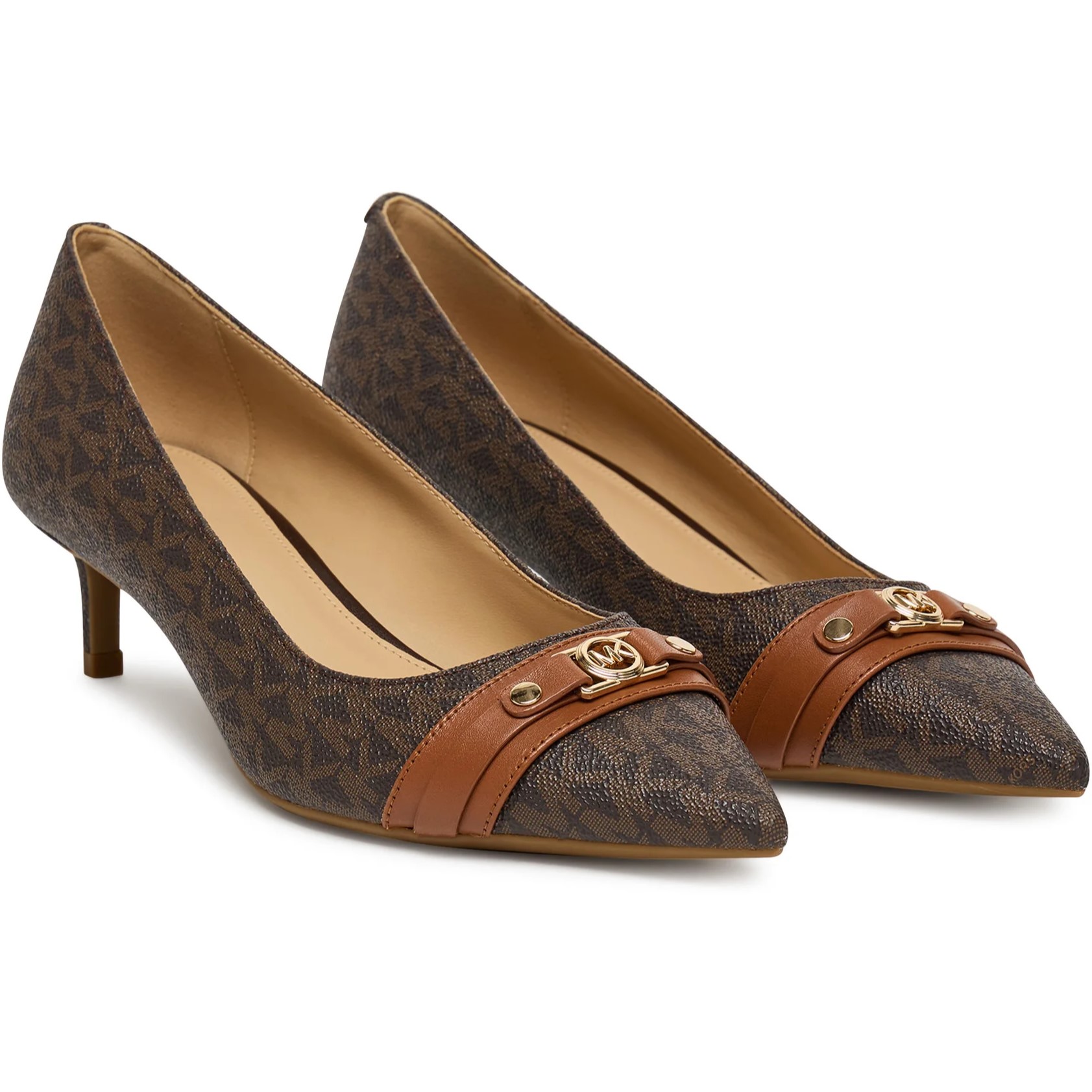 Giày cao gót MK Michael Kors Mandy Flex Signature Logo Pump Brown 40T5MAMP1B 7