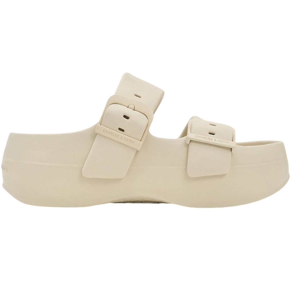 Giày Sandals Charles Keith Bunsy Double-Strap Sports Sandals Beige CK1-71650004 3