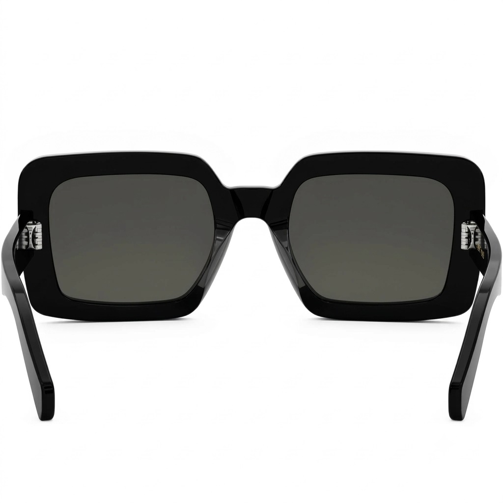 Mắt kính nữ Celine Triomphe Square Sunglasses Black CL40304U 1