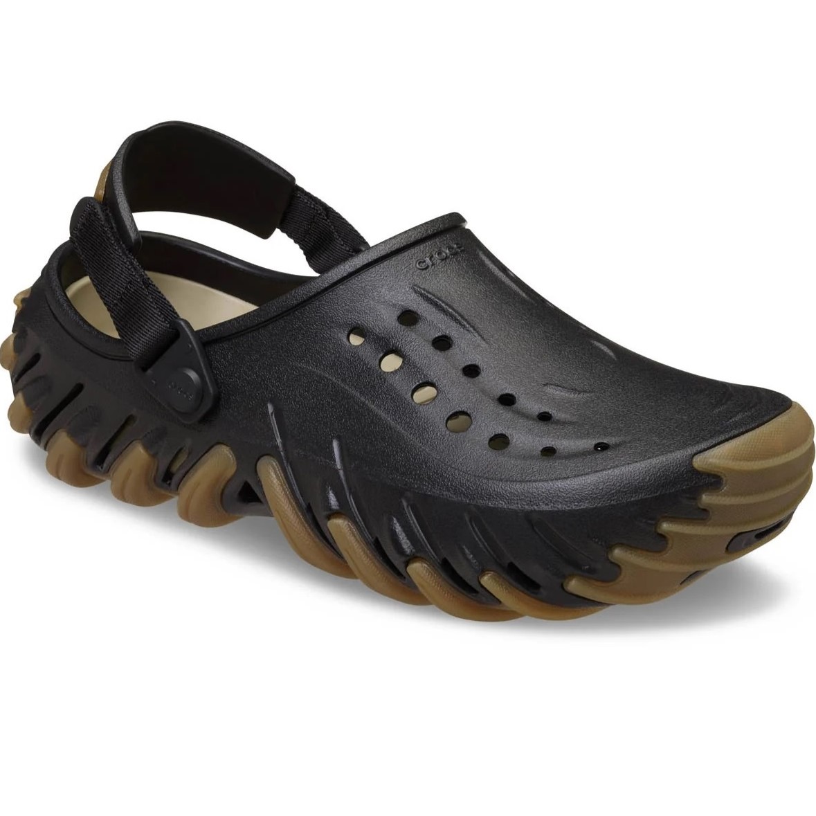 Giày đen Crocs Unisex Echo Gum RO Clog Black 10