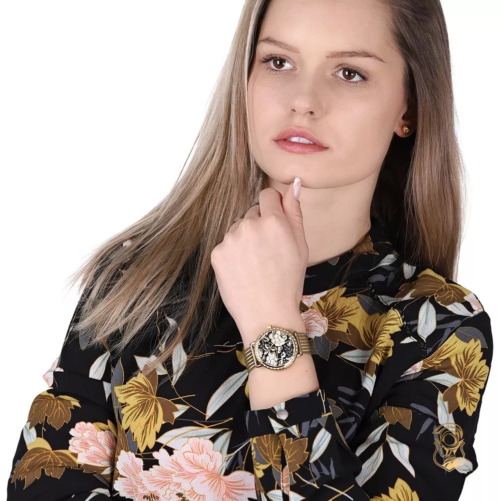 Đồng hồ đeo tay nữ Guess Wildflower Gold Tone Watch U0822L2 2