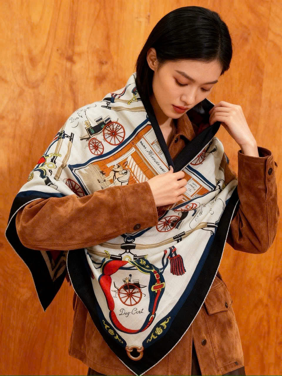 Khăn lụa vuông Hermes Palonniers Scarf 2