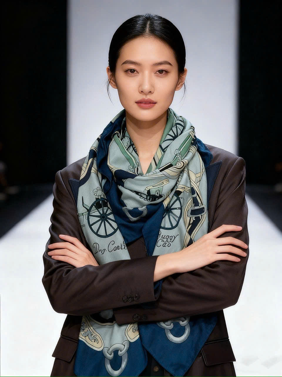 Khăn lụa vuông Hermes Palonniers Scarf 4