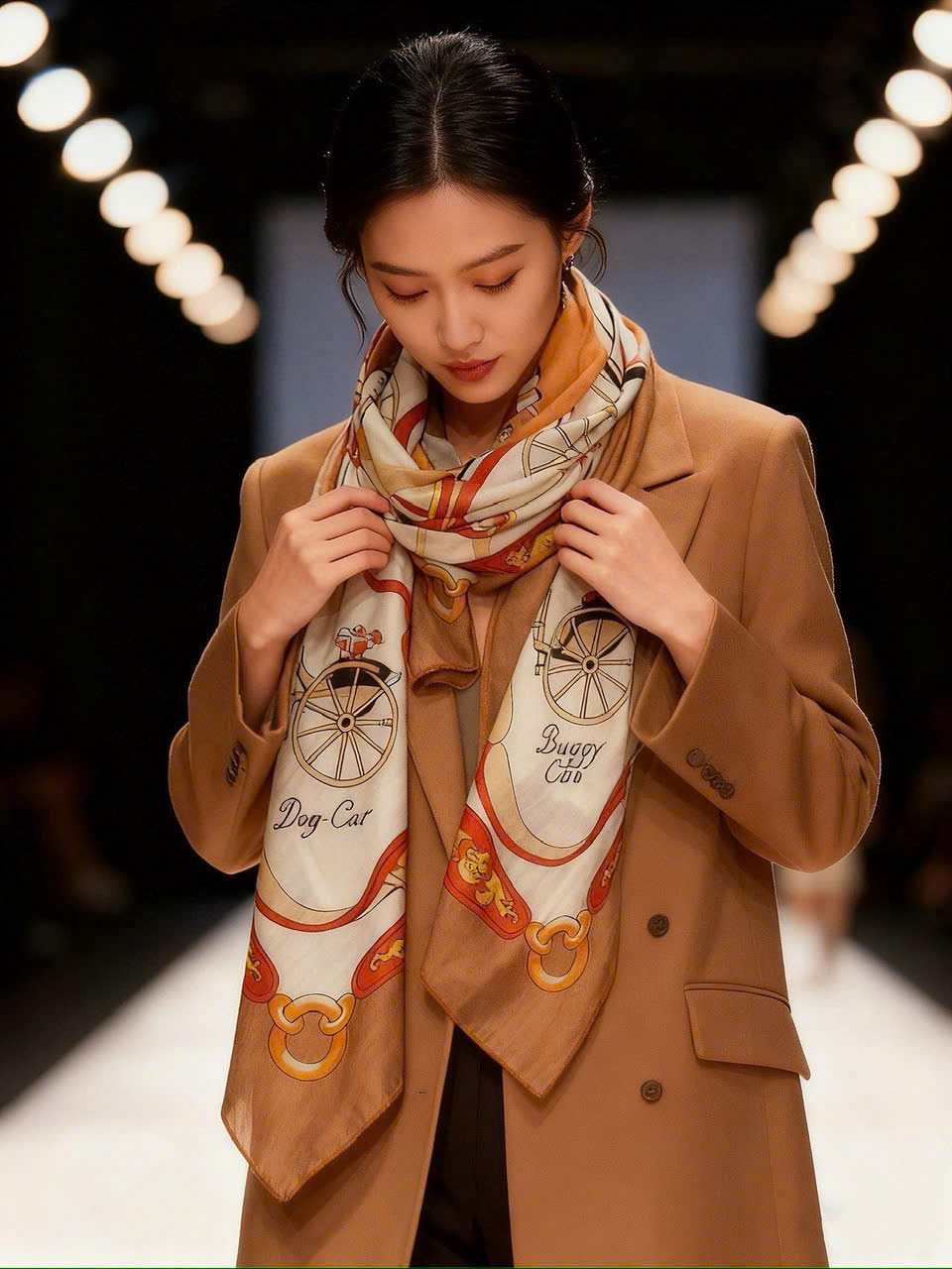 Khăn lụa vuông Hermes Palonniers Scarf 8