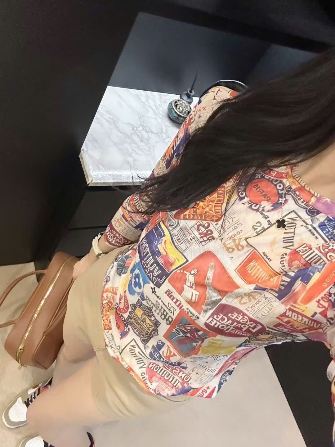 Áo thun nữ co giản thời trang LV 5