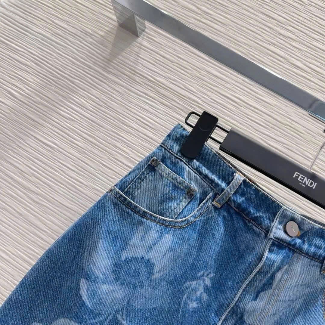 Váy ngắn nữ Jean Fendi xanh 5
