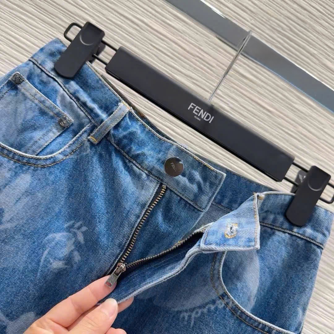 Váy ngắn nữ Jean Fendi xanh 7
