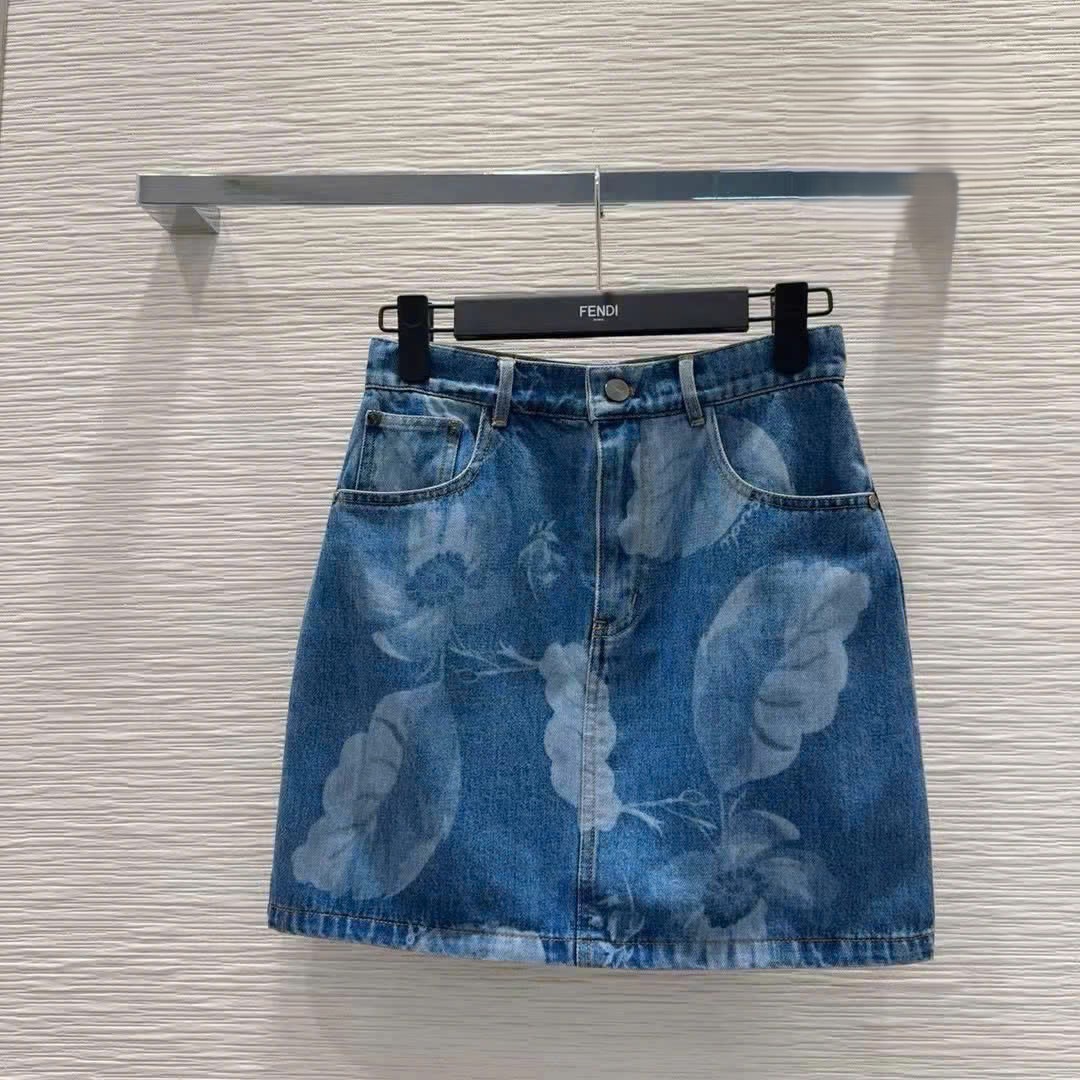 Váy ngắn nữ Jean Fendi xanh 6