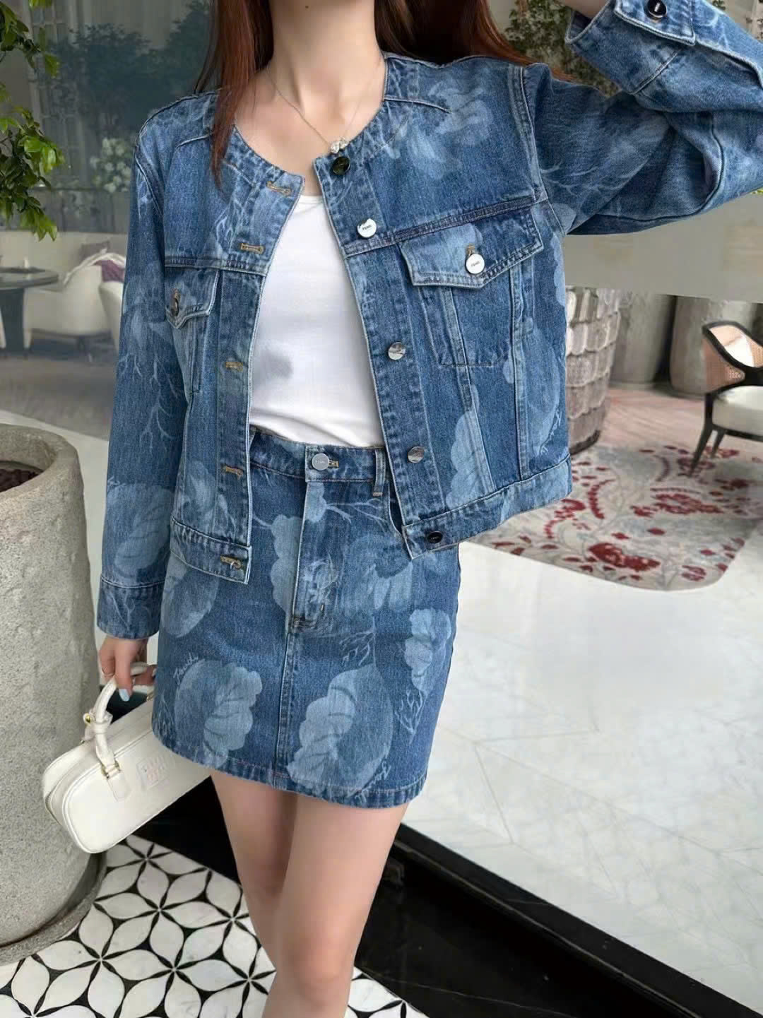 Váy ngắn nữ Jean Fendi xanh 9