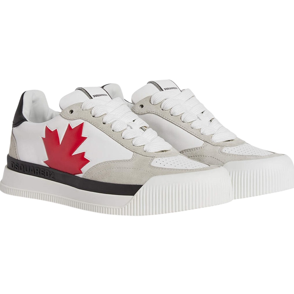 Giày trắng Dsquared2 New Jersey Sneakers White Red 5