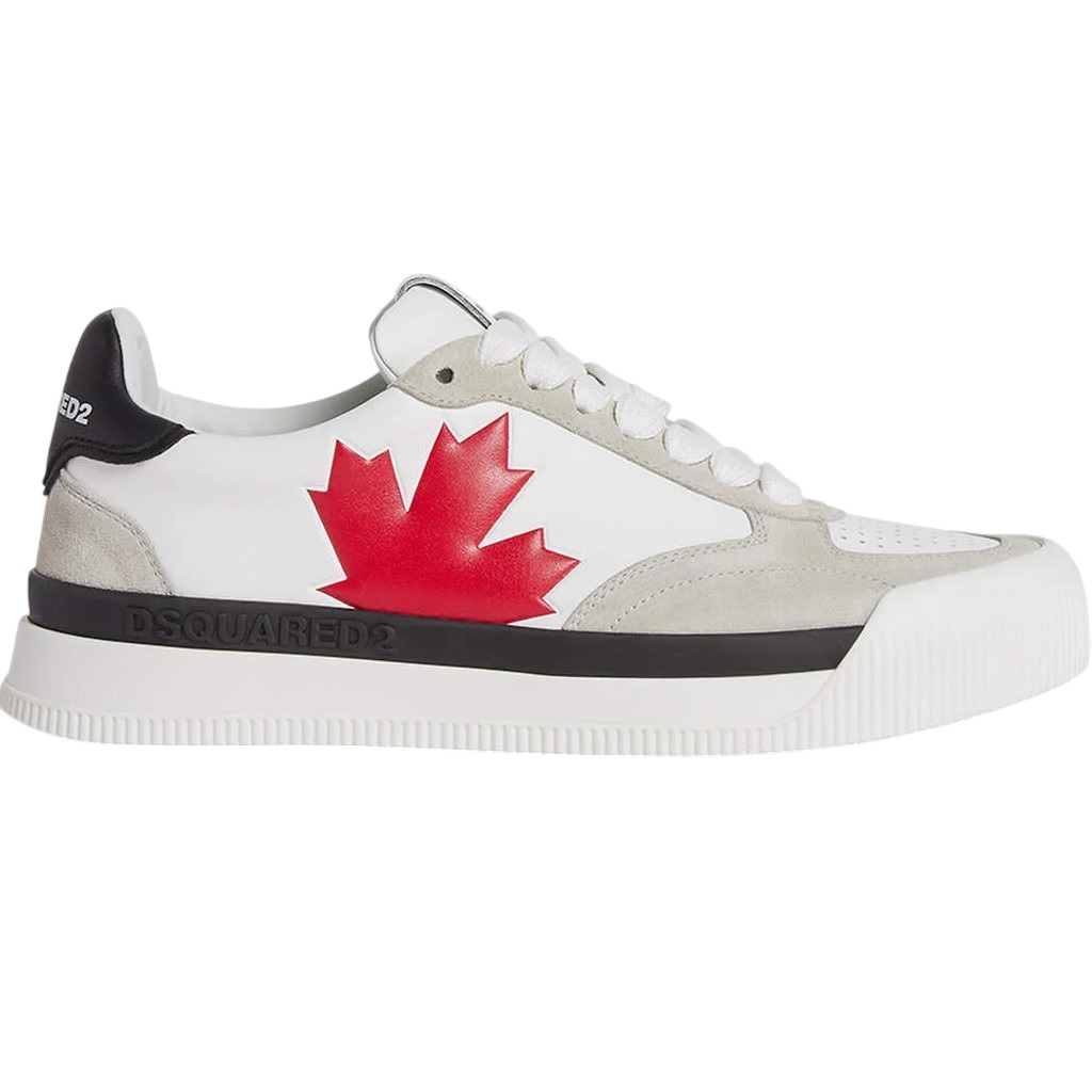 Giày trắng Dsquared2 New Jersey Sneakers White Red 6