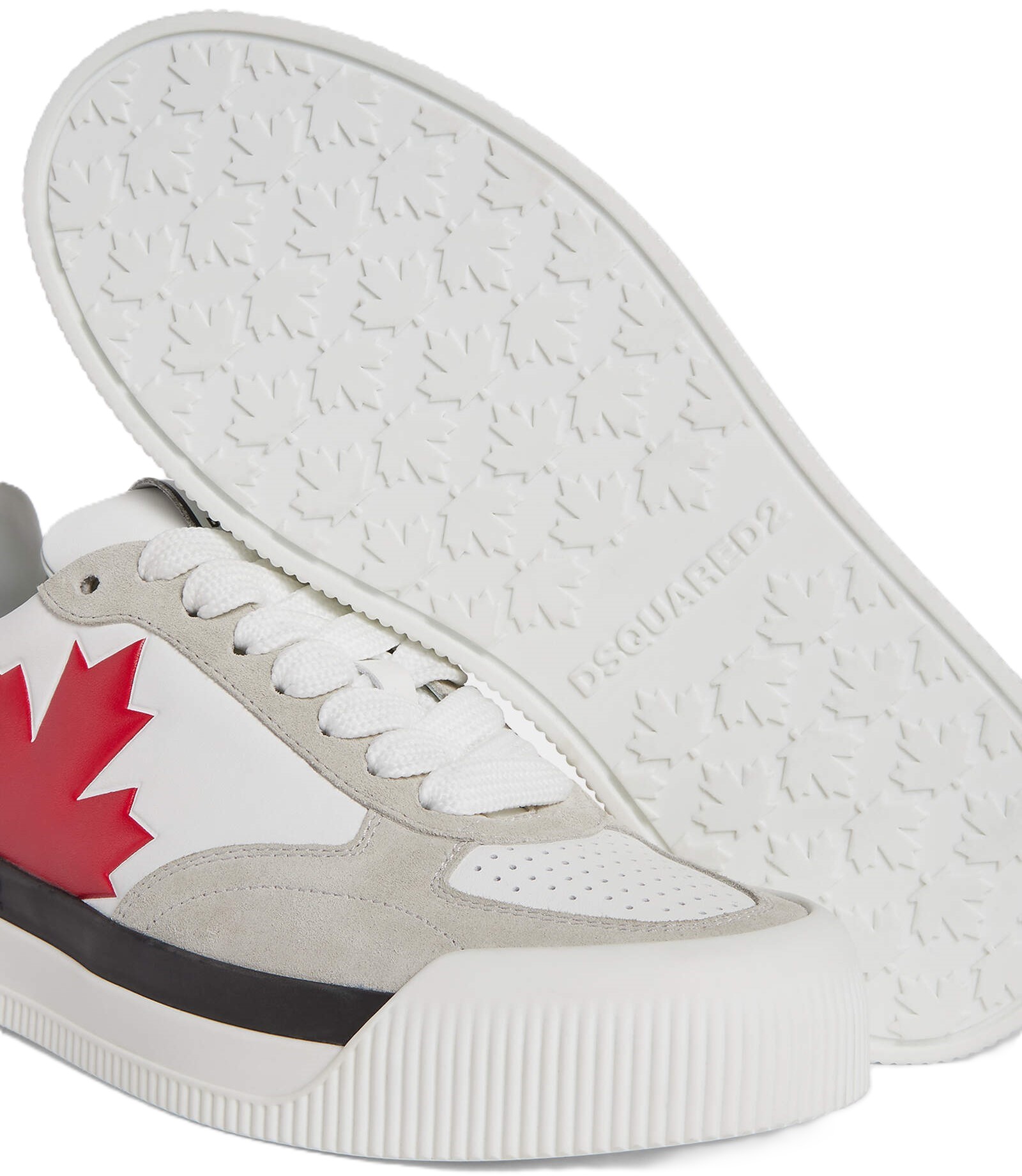 Giày trắng Dsquared2 New Jersey Sneakers White Red 9