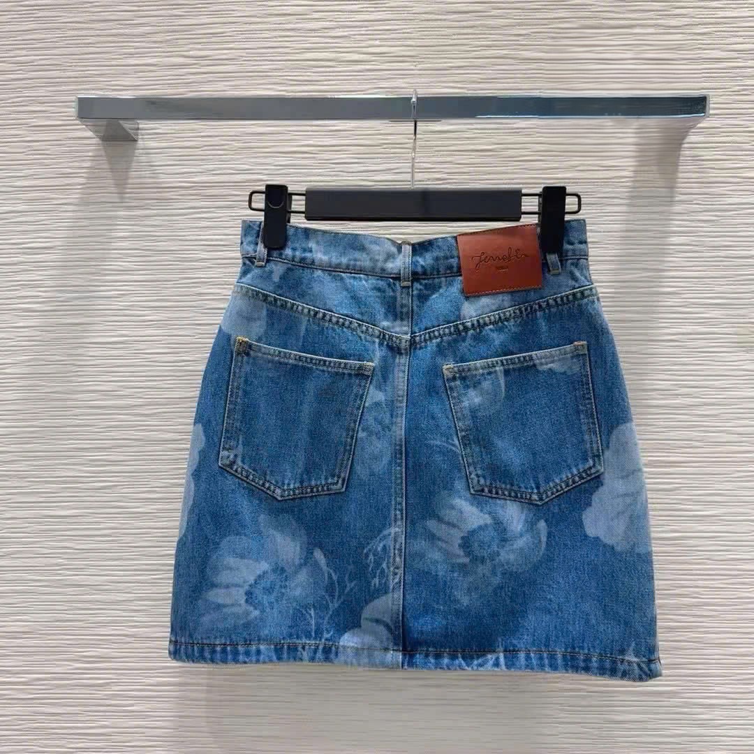 Váy ngắn nữ Jean Fendi xanh 12