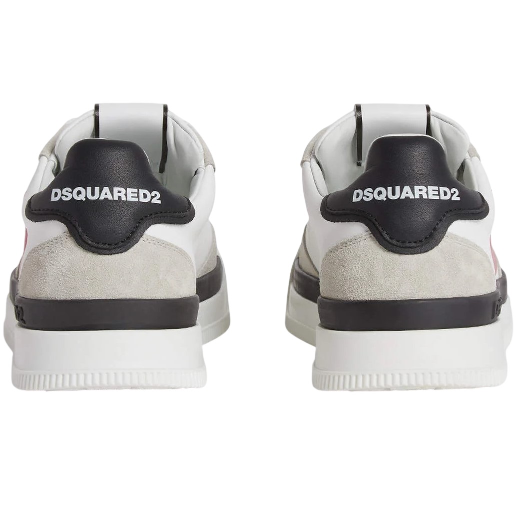 Giày trắng Dsquared2 New Jersey Sneakers White Red 10