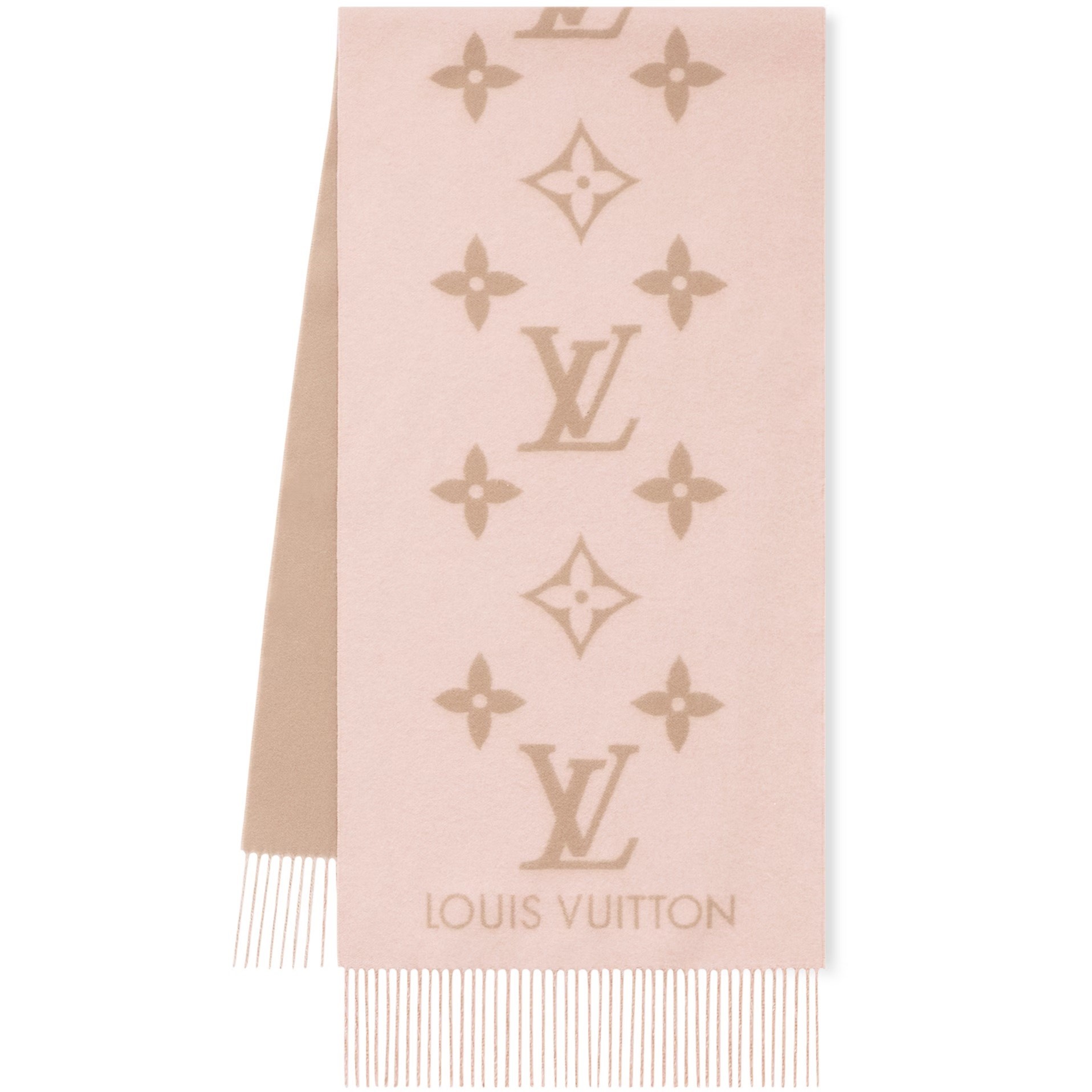 Khăn Quàng hồng Louis Vuitton Reykjavik Scarf Beige Rose 8