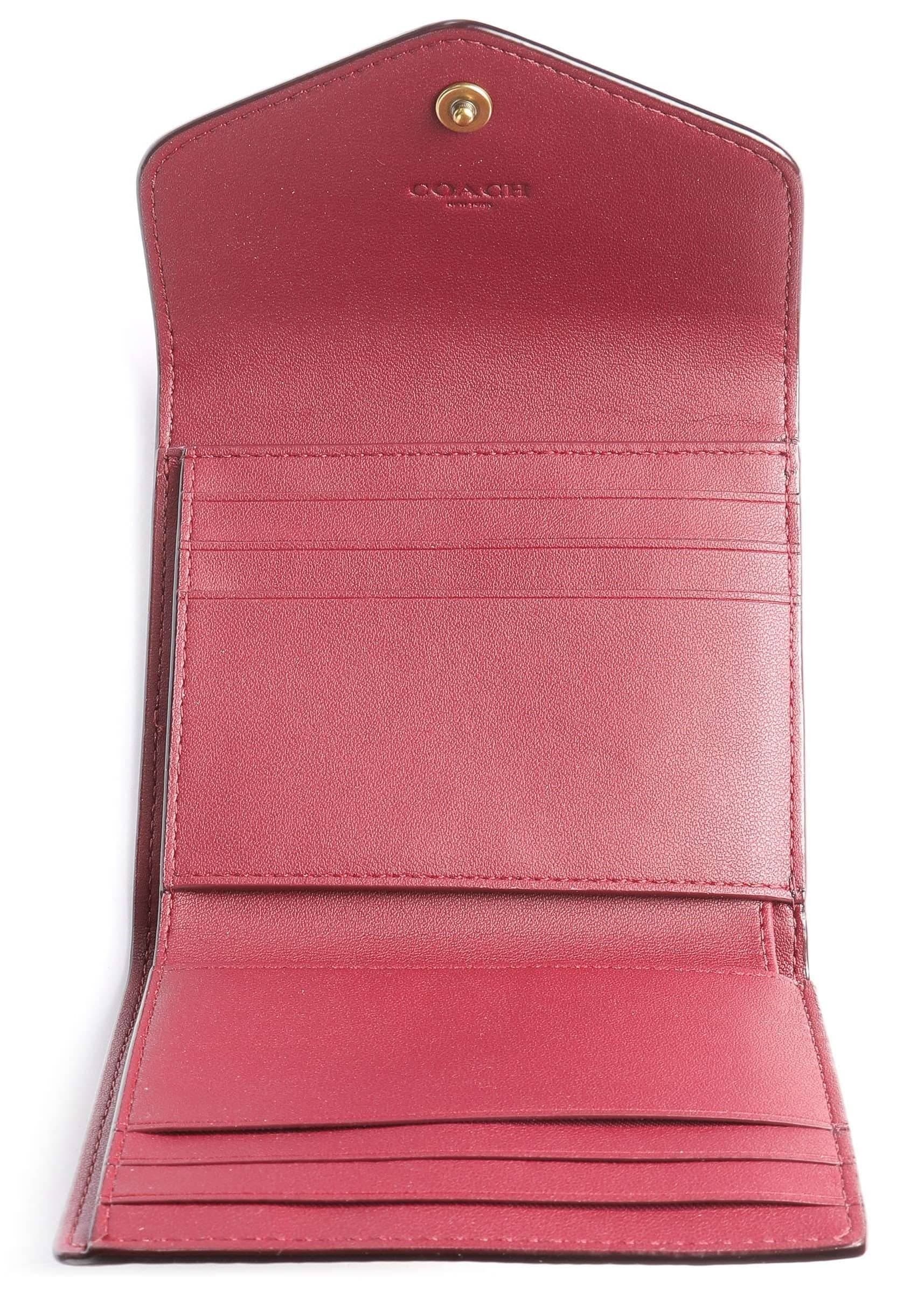 VÍ NỮ NGẮN NẤP GẬP COACH WYN SMALL WALLET IN COLORBLOCK SIGNATURE CANVAS C2329 2