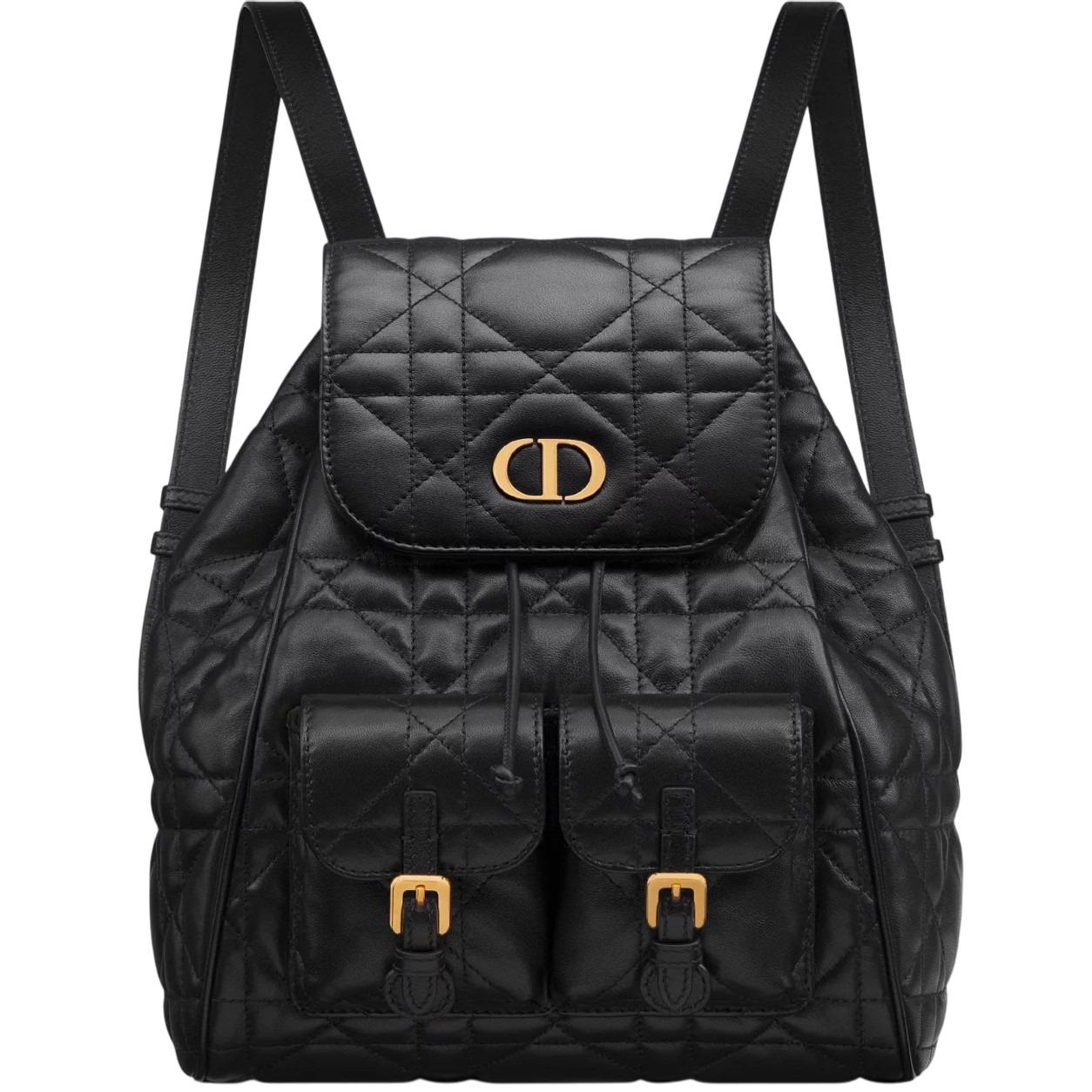 Ba lô Dior Medium Dior Caro Backpack Black Macrocannage Lambskin 2