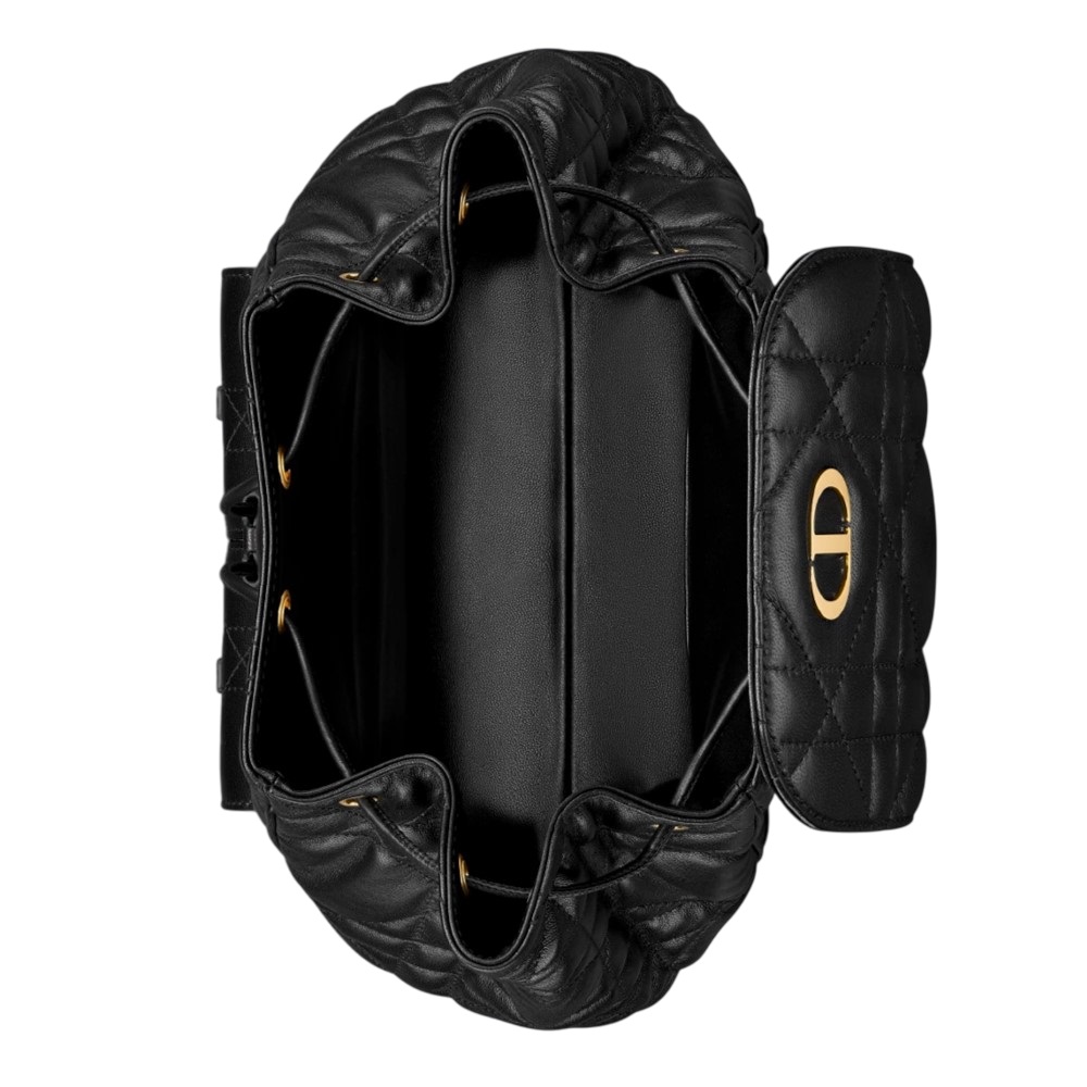 Ba lô Dior Medium Dior Caro Backpack Black Macrocannage Lambskin 5