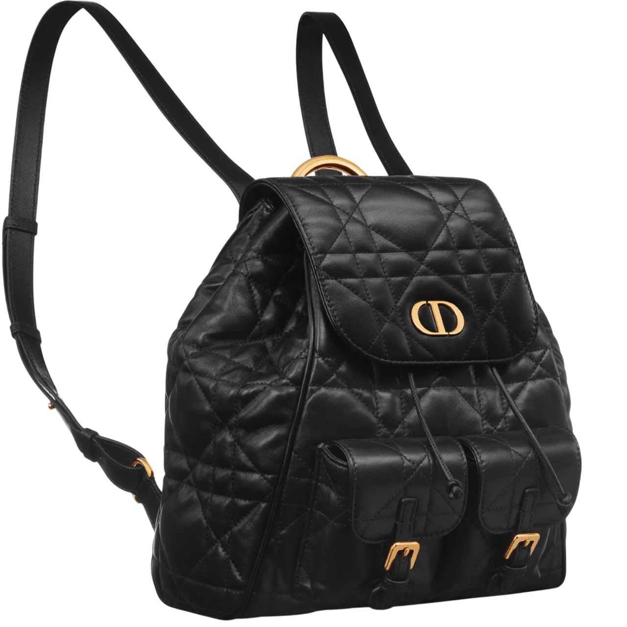 Ba lô Dior Medium Dior Caro Backpack Black Macrocannage Lambskin 7