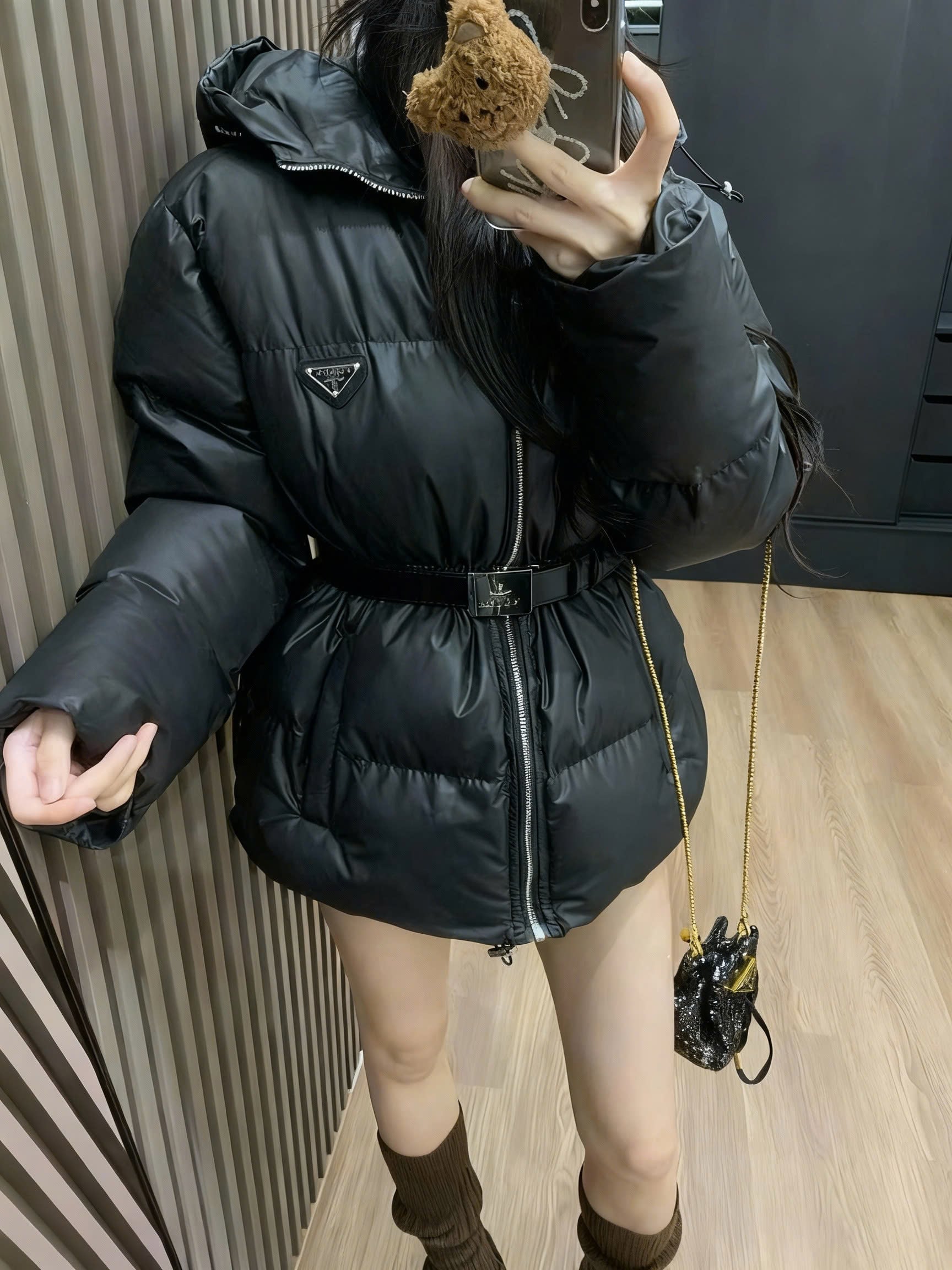 Áo phao nữ Prada có nón 5