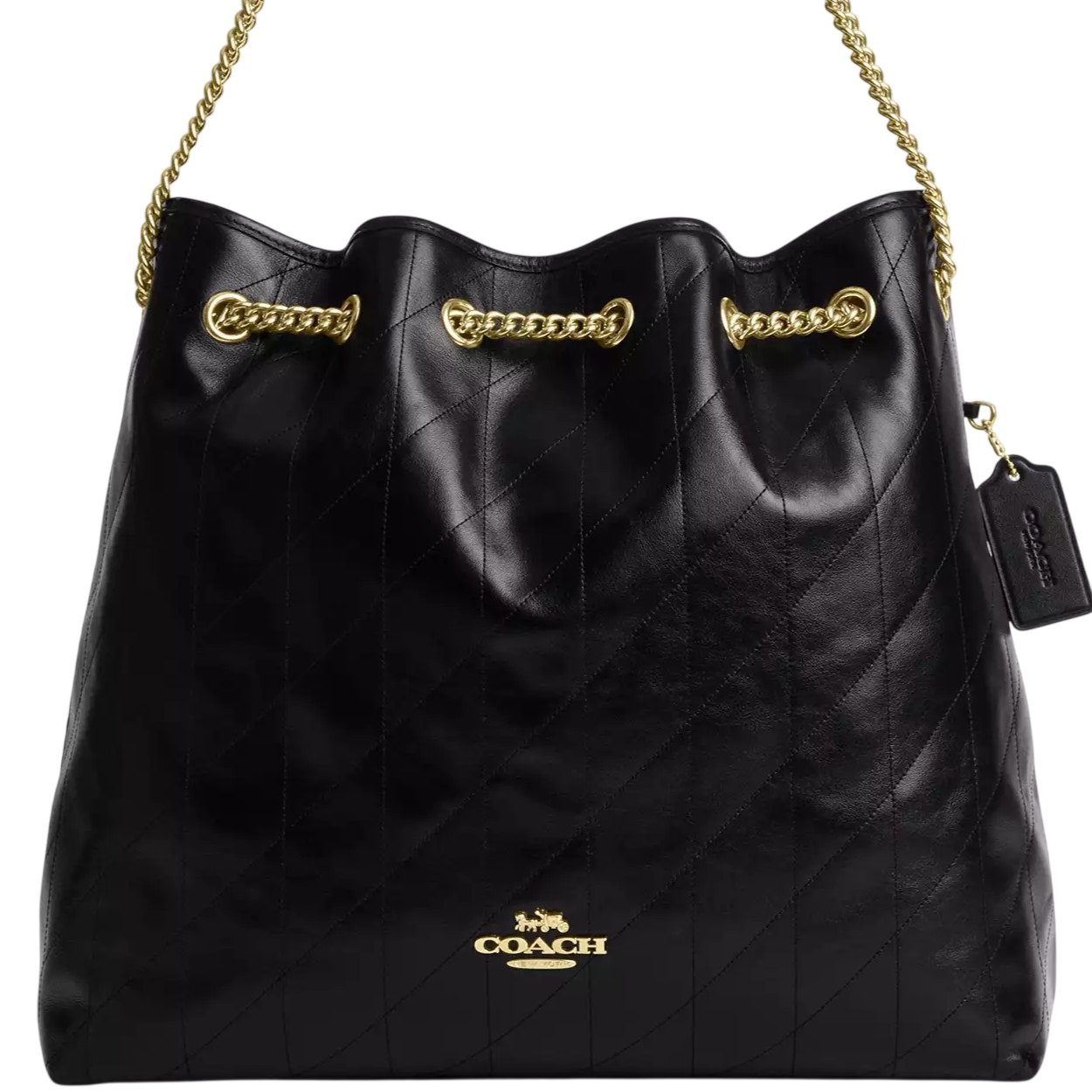 Túi đeo vai Coach Evelyn Large Shoulder Bag With Quilting Black CCZ81 3