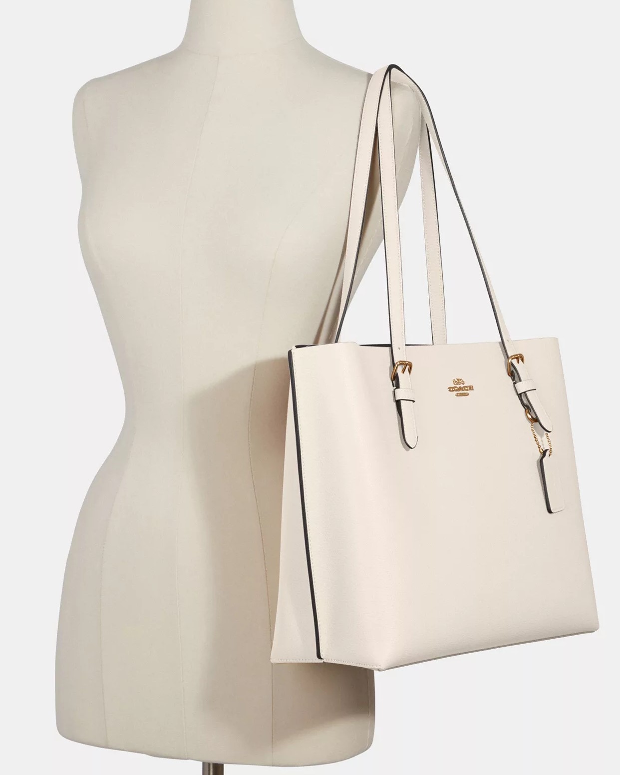 Túi xách nữ Coach Mollie Tote Bag Gold Chalk Light Saddle 1671 3