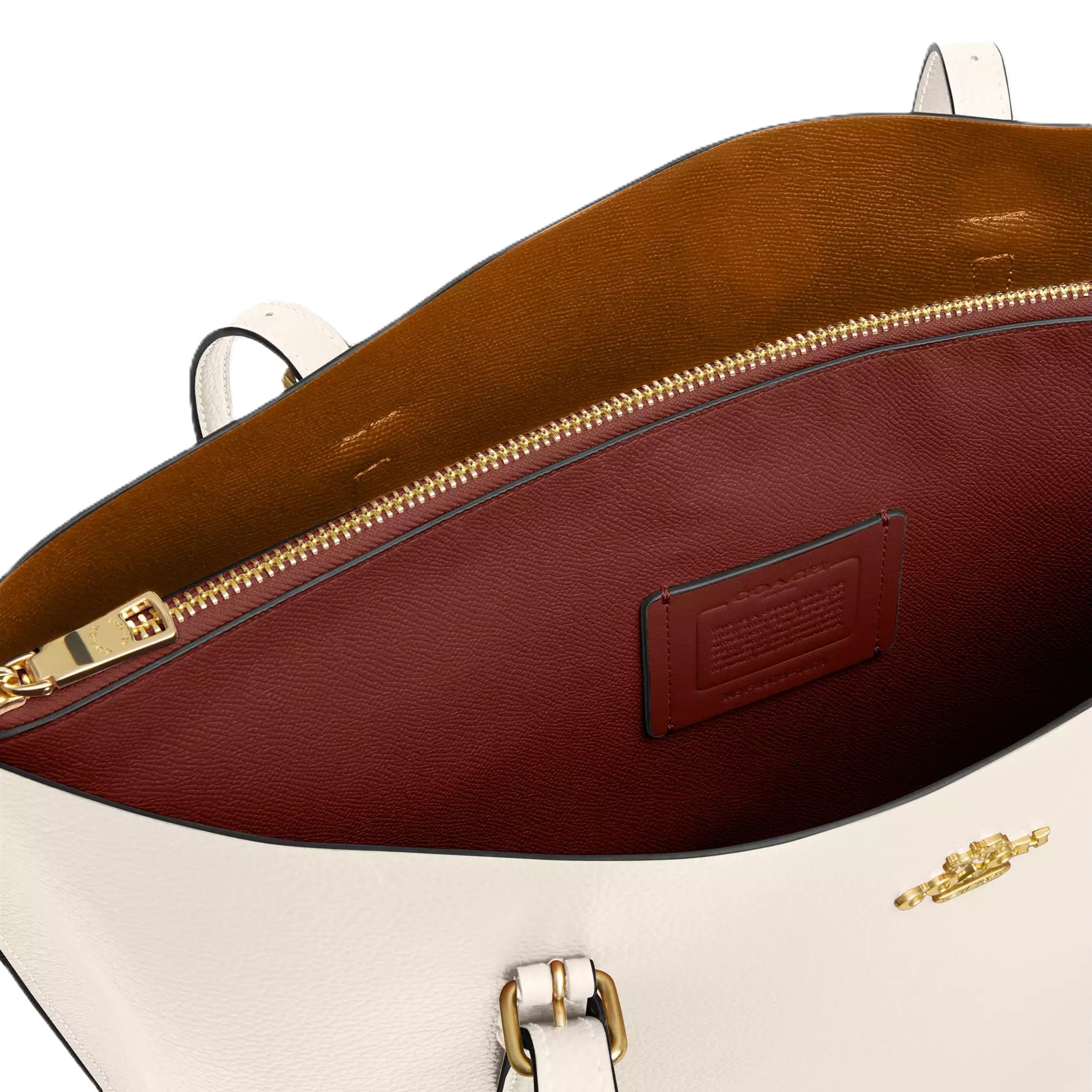 Túi xách nữ Coach Mollie Tote Bag Gold Chalk Light Saddle 1671 5