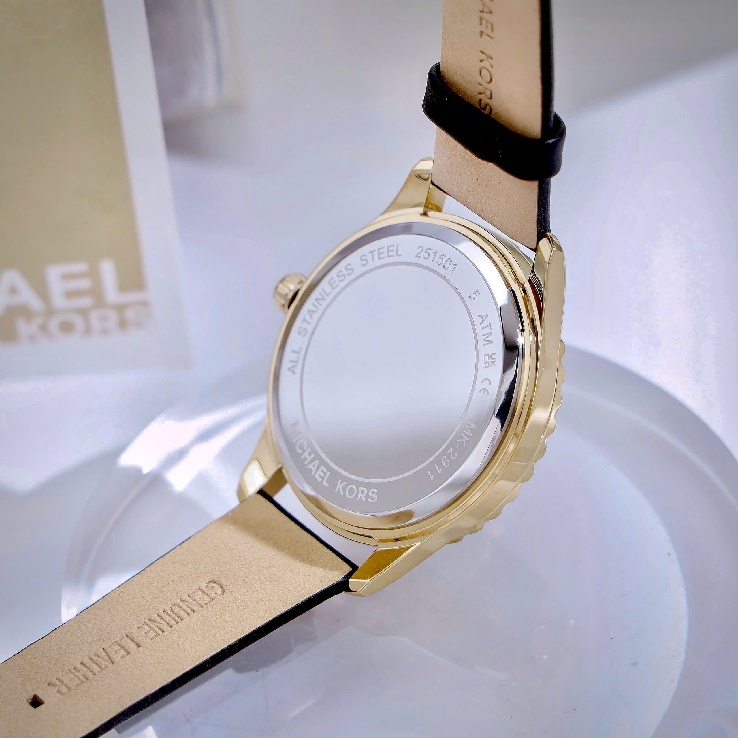 Đồng hồ đeo tay Michael Kors Layton Three Hand Mother of Pearl Black Dial Watch For Women MK2911 3