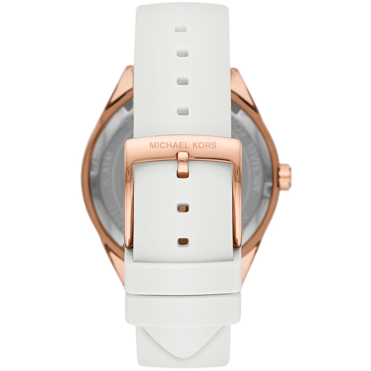 Đồng hồ đeo tay nữ Michael Kors Oversized Sport Rose Gold-Tone and Silicone Watch MK6945 1
